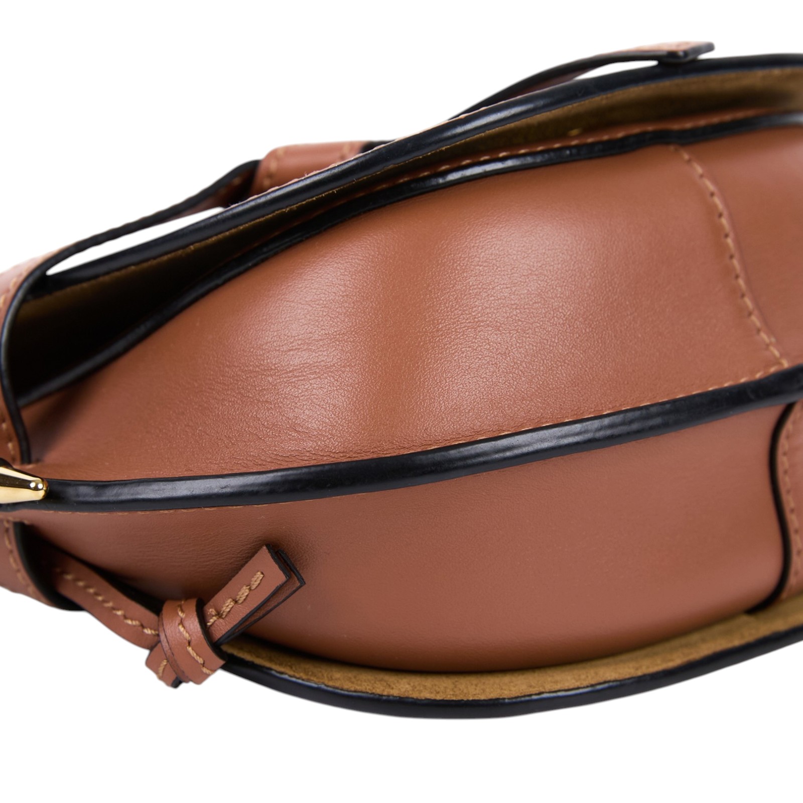 羅意威 LOEWE Mini Gate Dual bag 迷你 小牛皮 肩背包 帆布背帶 A650N46X13 焦糖MINI GATE 帆布背帶款 防塵袋/背帶