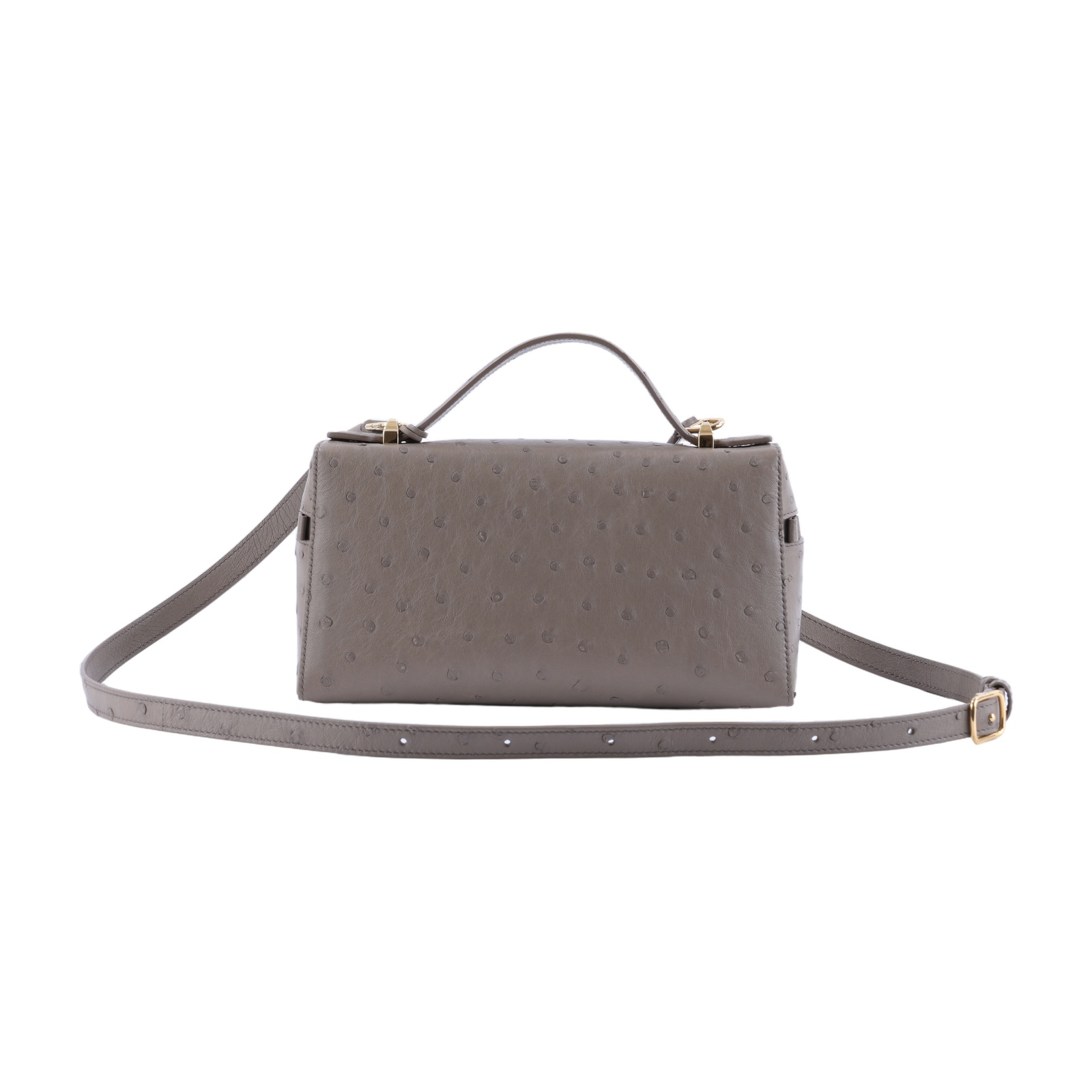 諾悠翩雅 LORO PIANA Extra Bag L23 鴕鳥皮 FAQ2180 灰鴕鳥EXTRA POCKET L23 背帶/防塵袋