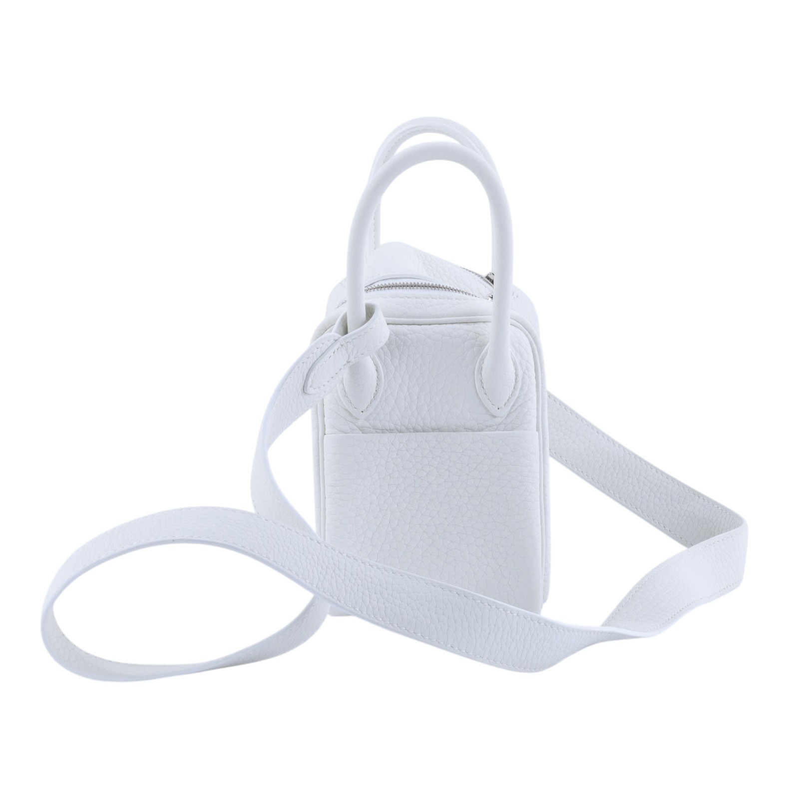 愛馬仕 Hermes Lindy 琳迪包 迷你 新白色 銀色五金 H079086CK0U /BCT526 NP  原廠盒子/防塵袋/購買證明影本