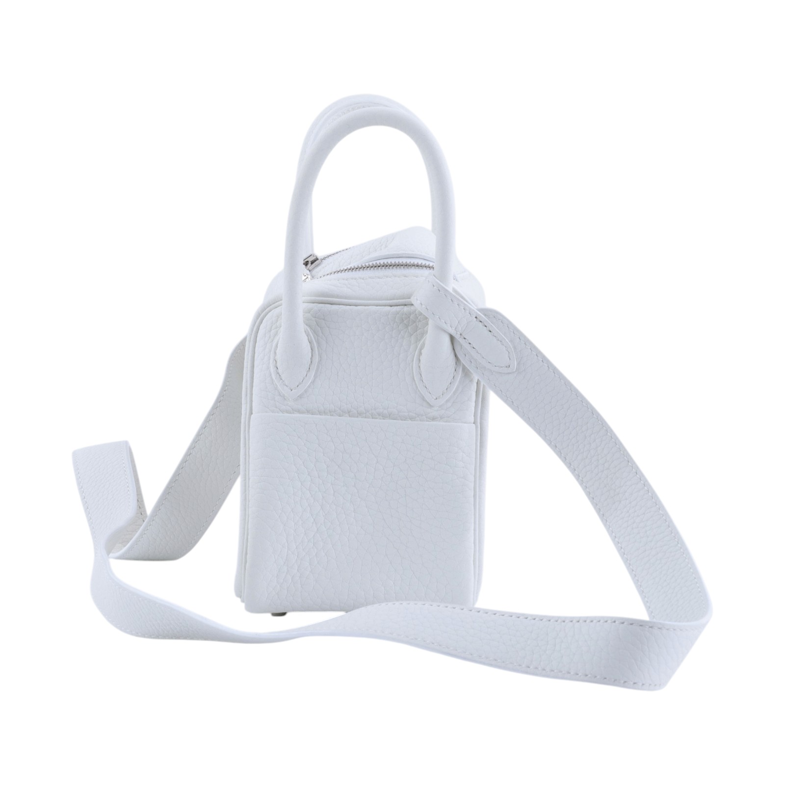 愛馬仕 Hermes Lindy 琳迪包 迷你 新白色 銀色五金 H079086CK0U /BCT526 NP  原廠盒子/防塵袋/購買證明影本