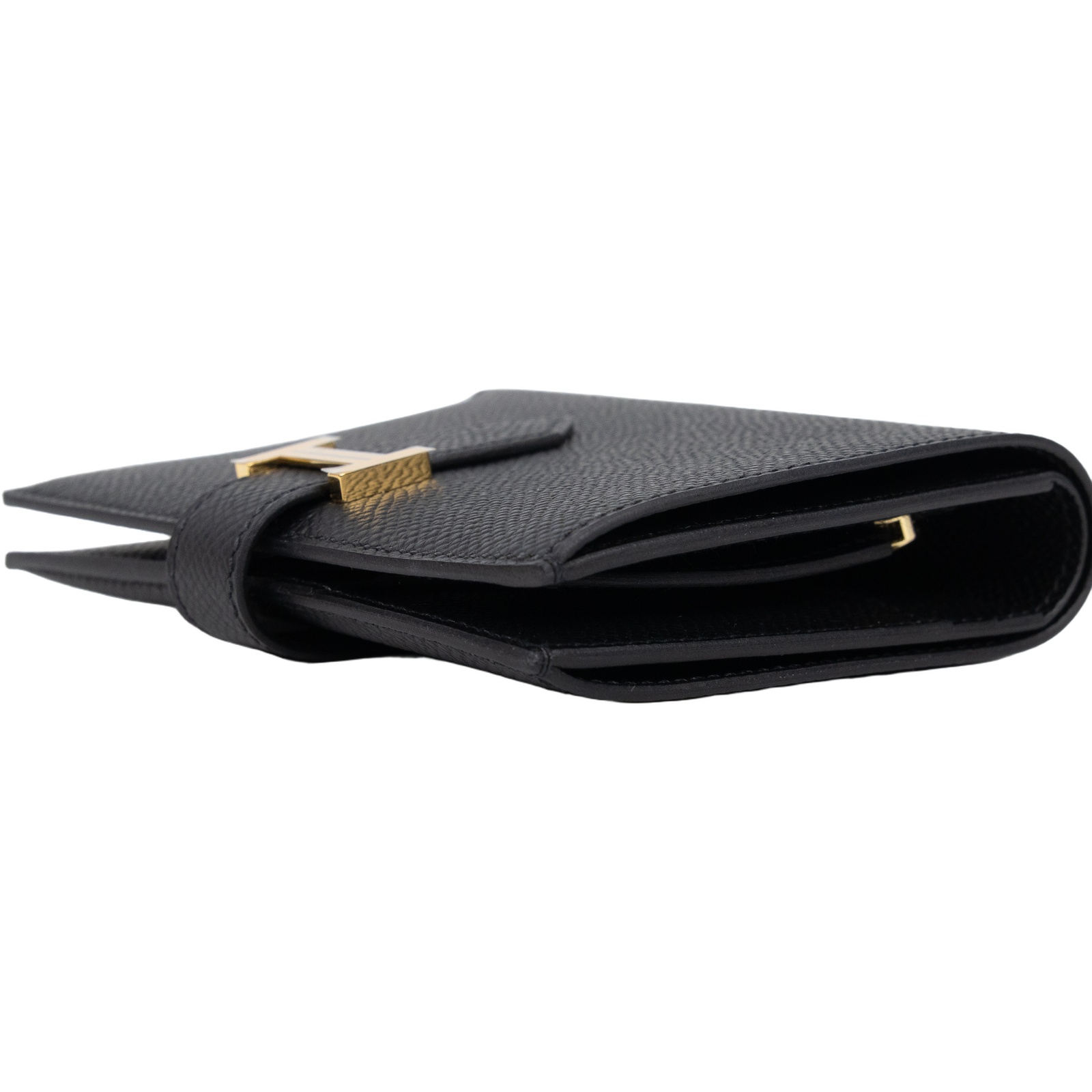 愛馬仕 Hermes Bearn 短夾 金色五金 黑色 H039790CC89 /B US 009 WT B刻黑BEARN COMPACT短夾 原廠盒子