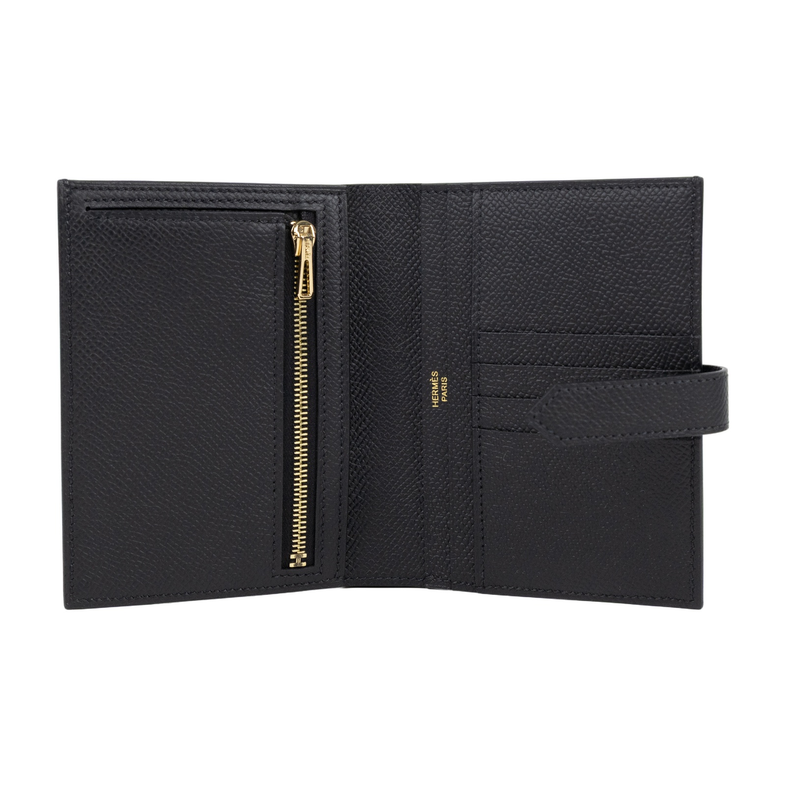 愛馬仕 Hermes Bearn 短夾 金色五金 黑色 H039790CC89 /B US 009 WT B刻黑BEARN COMPACT短夾 原廠盒子