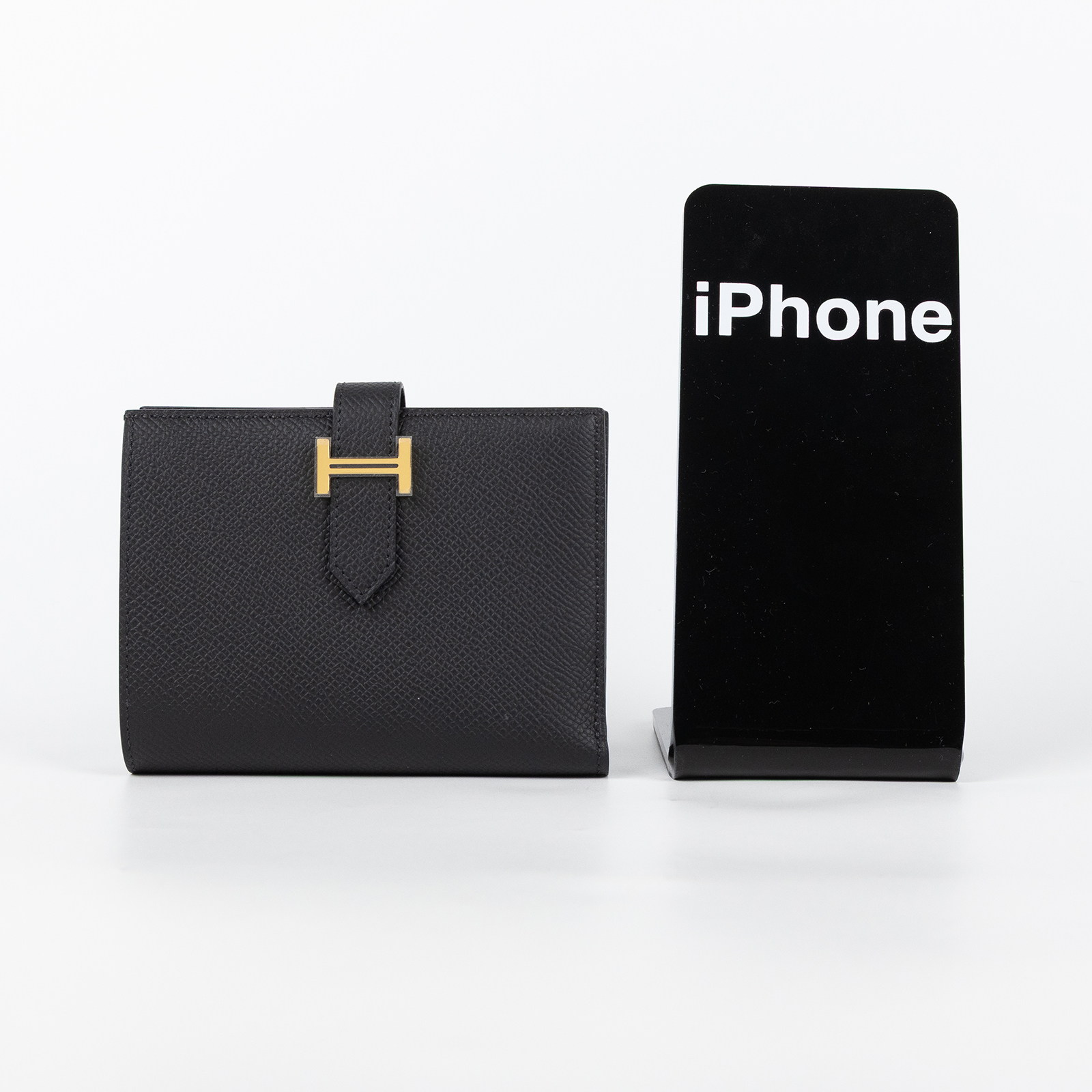 愛馬仕 Hermes Bearn 短夾 金色五金 黑色 H039790CC89 /B US 009 WT B刻黑BEARN COMPACT短夾 原廠盒子