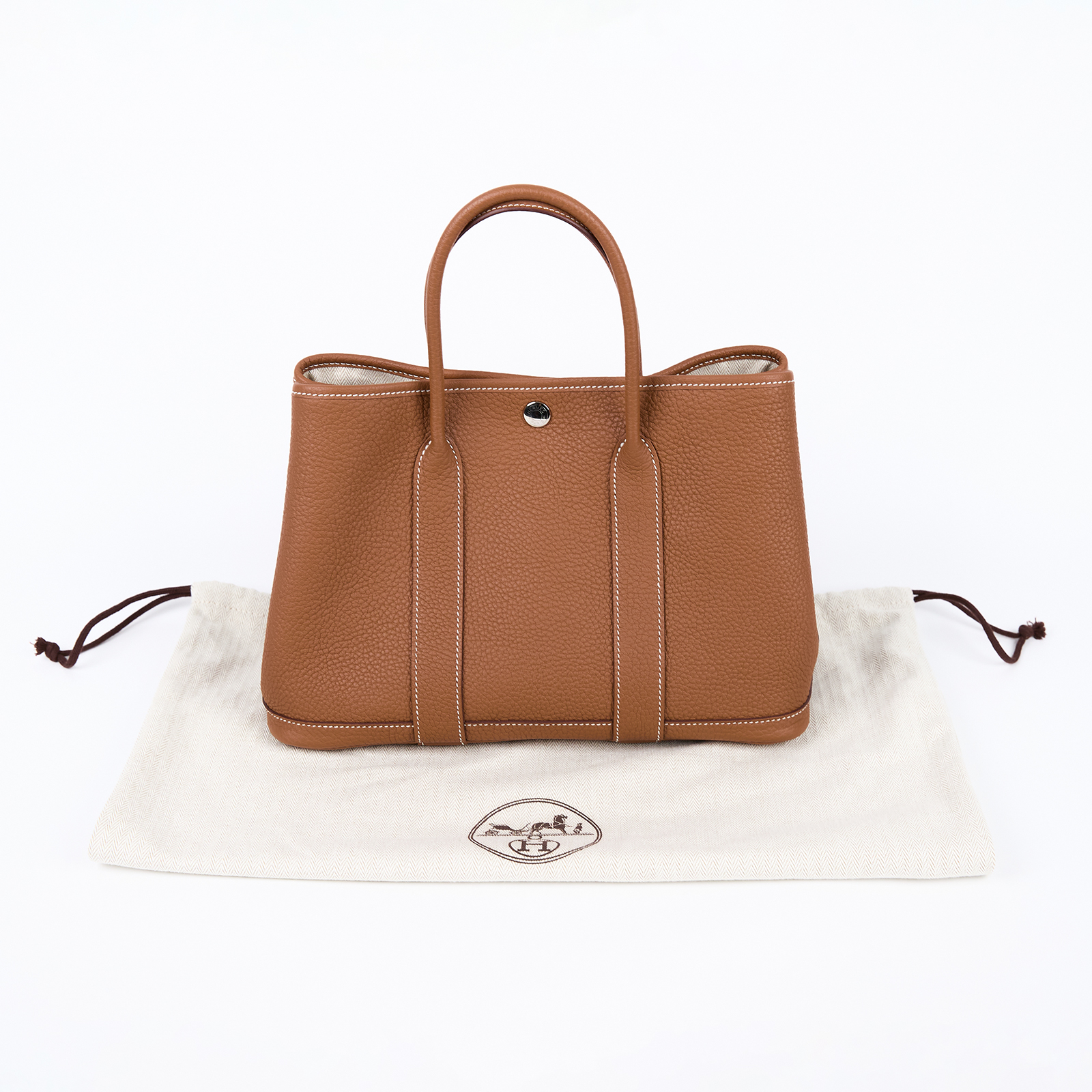 愛馬仕 Hermes Garden Party 花園派對包 30 GP30 W AM 010 UH K刻金棕GP30 防塵袋