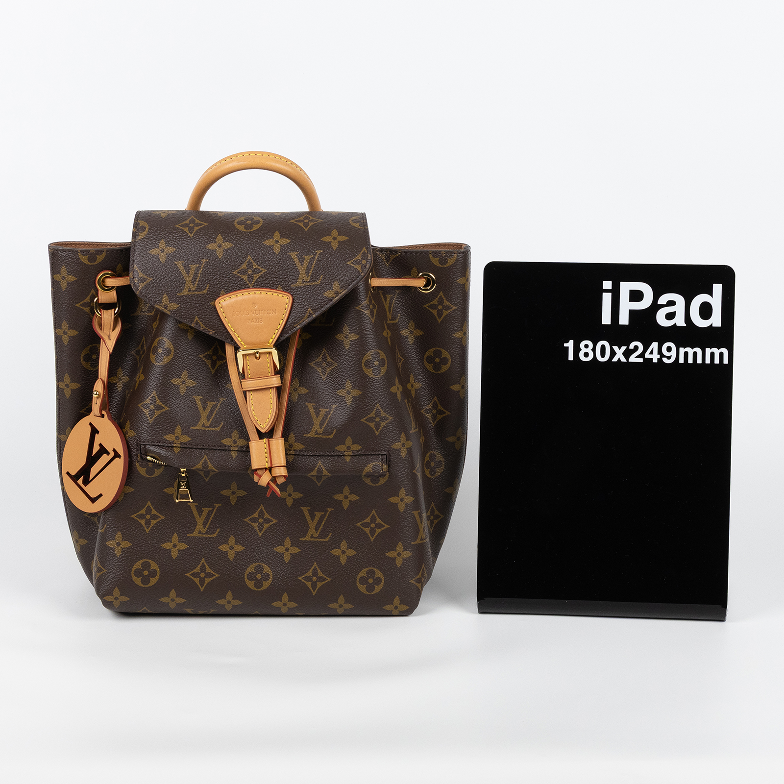 路易威登 LOUIS VUITTON Montsouris PM 後背包 經典帆布 M45501 晶片款  原廠盒子/防塵袋/吊飾