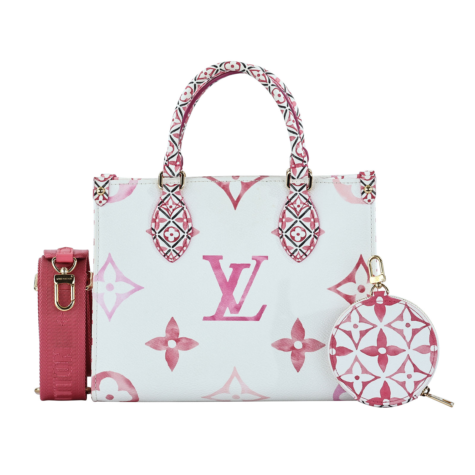 路易威登 LOUIS VUITTON OnTheGo PM 花卉 肩背 手提包 M22976 晶片款  原廠盒子/防塵袋/保證卡/發票