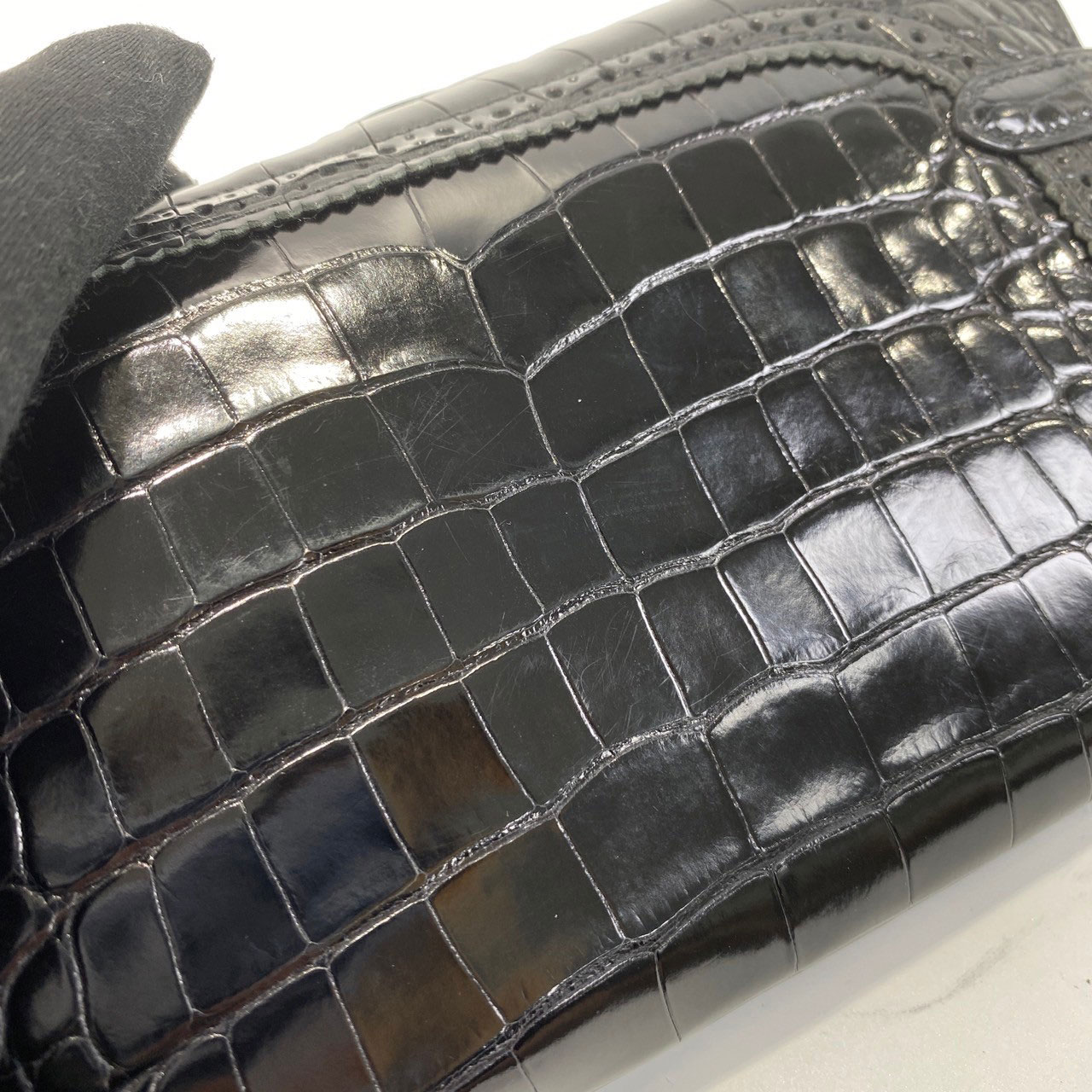 愛馬仕Hermes Kelly 長夾錢包KLLONG C刻黑色鱷魚皮KELLY長夾原廠盒子二手精品- BRAND楓月官方購物網站