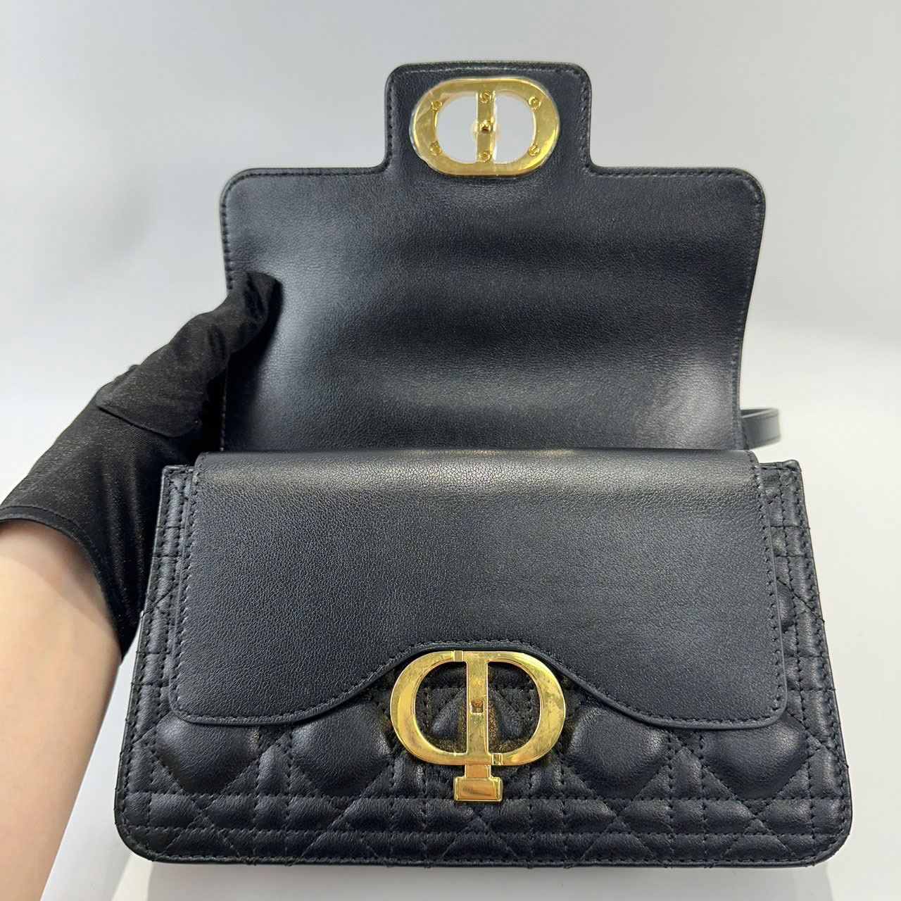 迪奧 CHRISTIAN DIOR Jolie Top Handle 小型 手袋 M9271UBHI 黑羊Dior Jolie小號