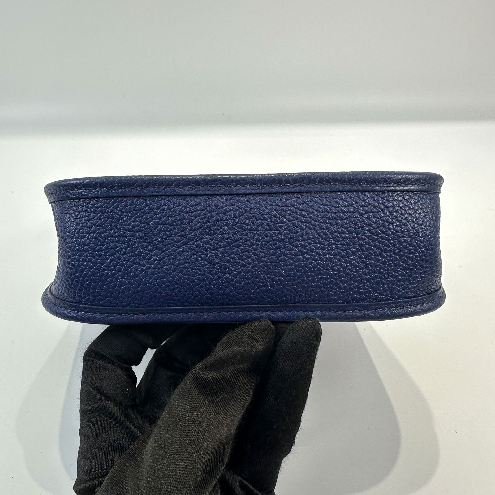 愛馬仕 Hermes Evelyne Bag Mini 伊芙琳包 Evelyne 16 EV16 U刻 藍MINI Evelyne單肩包 防塵袋/原廠盒子