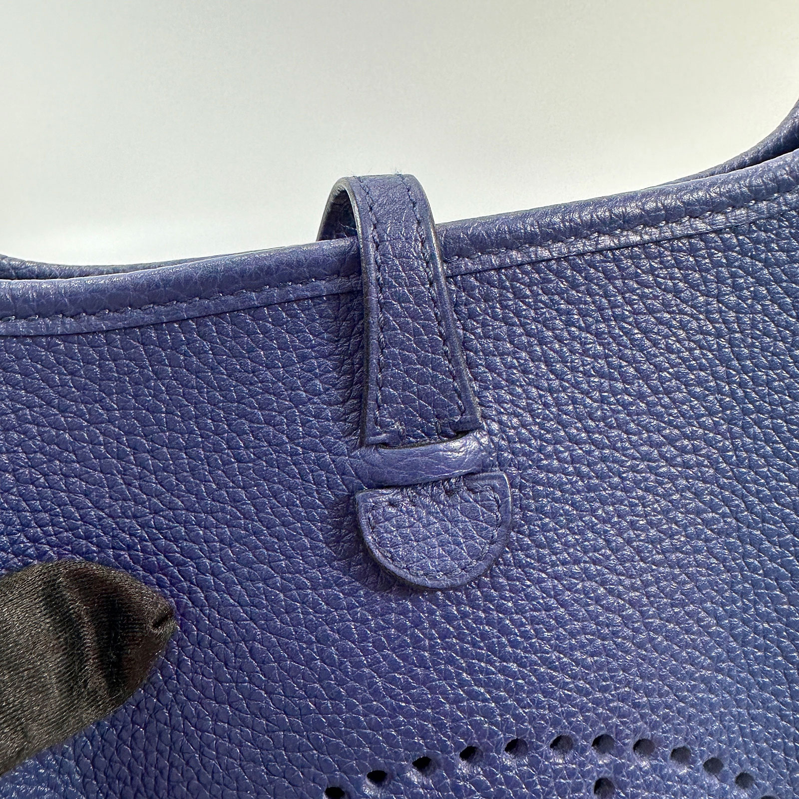 愛馬仕 Hermes Evelyne Bag Mini 伊芙琳包 Evelyne 16 EV16 U刻 藍MINI Evelyne單肩包 防塵袋/原廠盒子