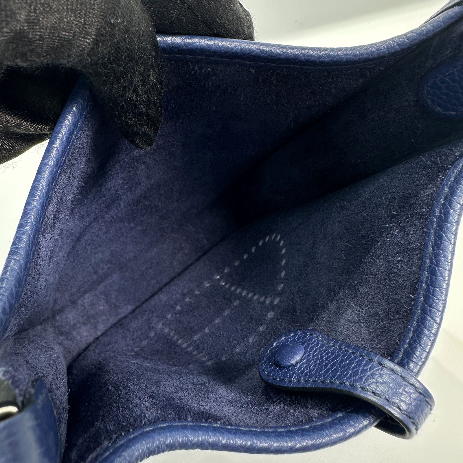 愛馬仕 Hermes Evelyne Bag Mini 伊芙琳包 Evelyne 16 EV16 U刻 藍MINI Evelyne單肩包 防塵袋/原廠盒子