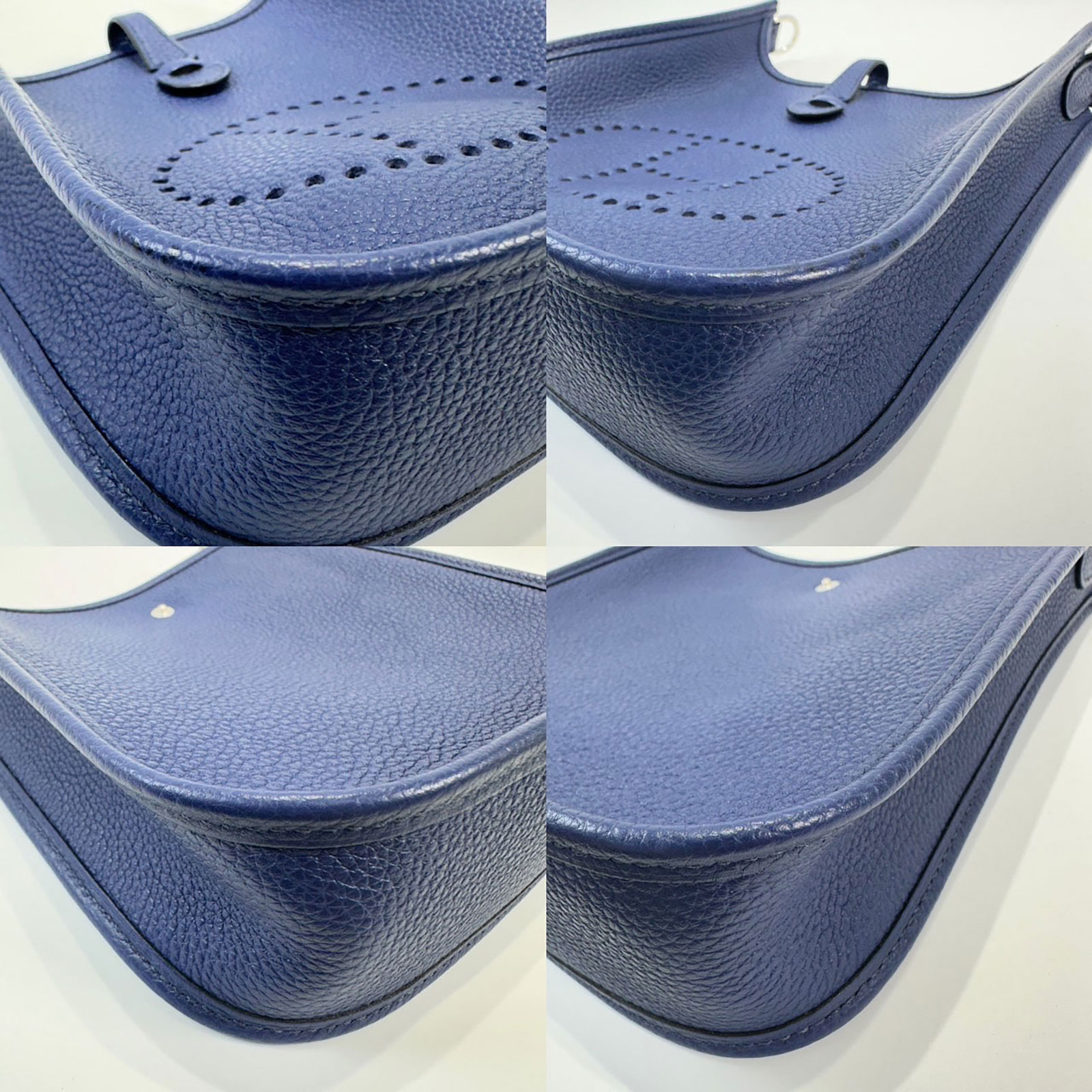 愛馬仕 Hermes Evelyne Bag Mini 伊芙琳包 Evelyne 16 EV16 U刻 藍MINI Evelyne單肩包 防塵袋/原廠盒子