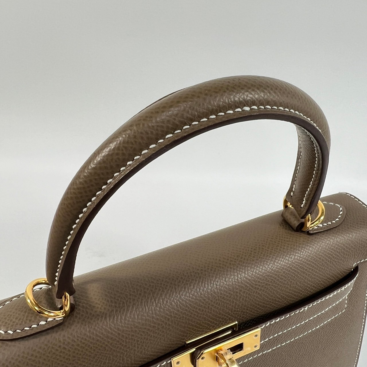 愛馬仕 Hermès Kelly Bag 凱莉包 25 KL25 Z刻/ZPI133PC 大象灰KELLY25 原廠盒子/防塵袋/購買證明/鎖組/雨衣