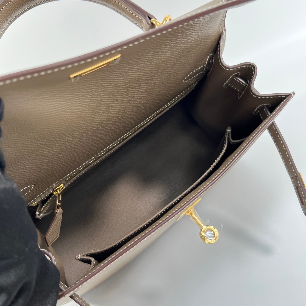 愛馬仕 Hermès Kelly Bag 凱莉包 25 KL25 Z刻/ZPI133PC 大象灰KELLY25 原廠盒子/防塵袋/購買證明/鎖組/雨衣