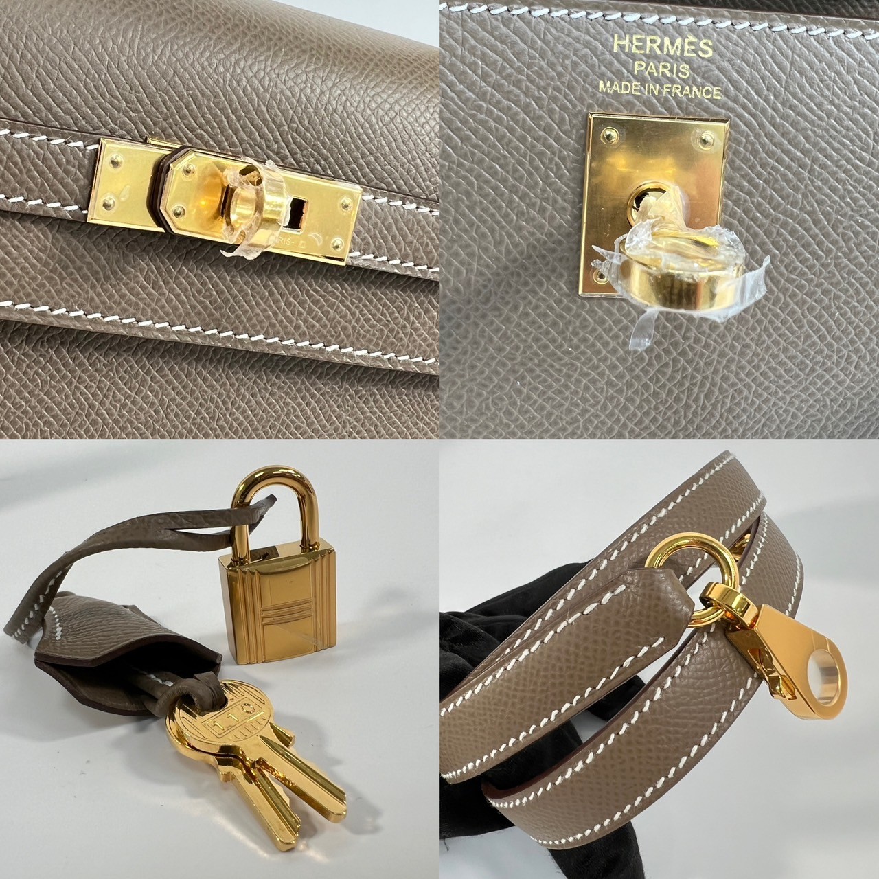 愛馬仕 Hermès Kelly Bag 凱莉包 25 KL25 Z刻/ZPI133PC 大象灰KELLY25 原廠盒子/防塵袋/購買證明/鎖組/雨衣