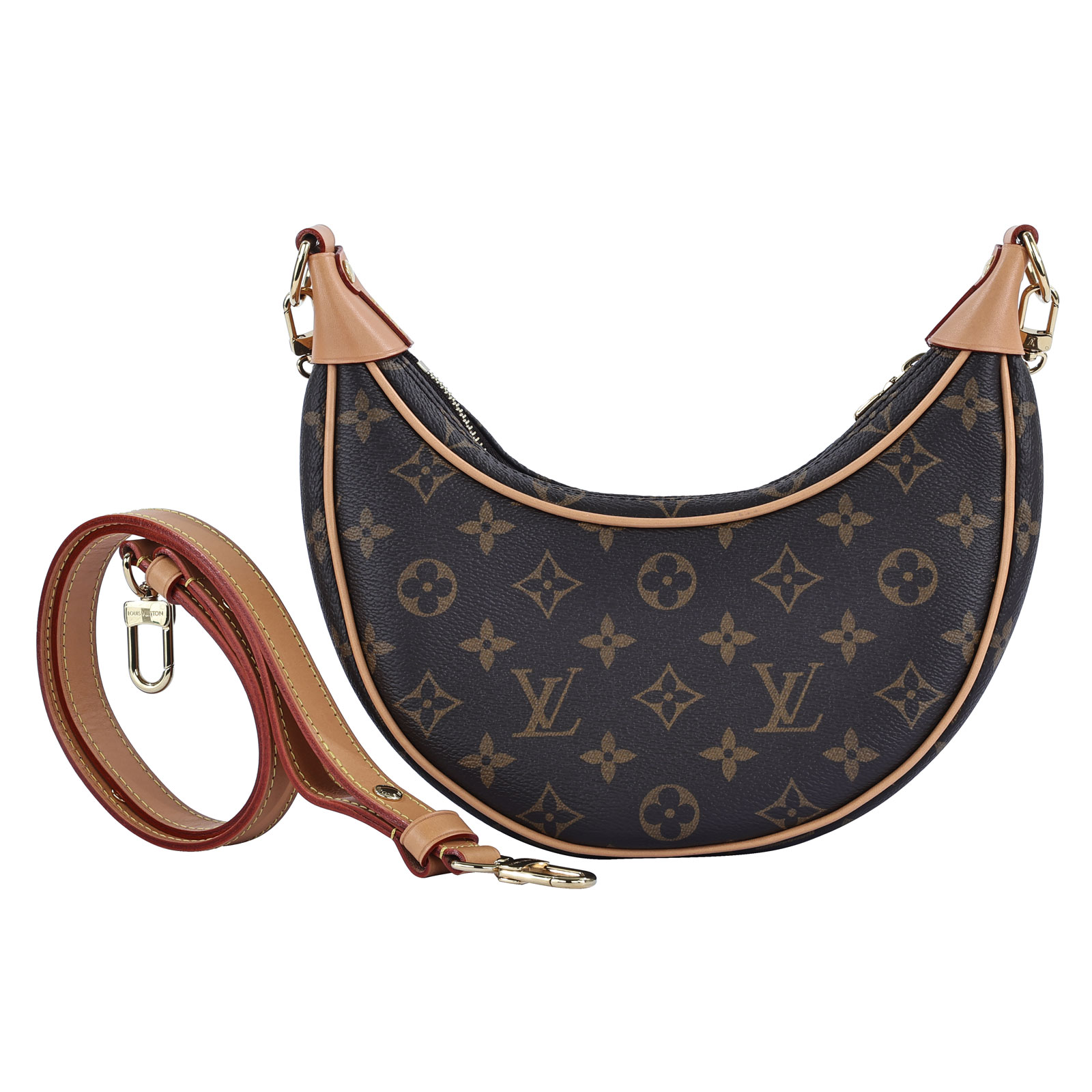 路易威登 LOUIS VUITTON Loop 半月 法棍包 豌豆包 老花 腋下單肩包 M81098 原花LOOP PM 防塵袋