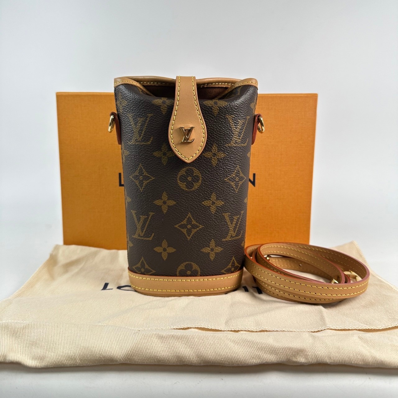 路易威登 LOUIS VUITTON Fold Me Pouch 隨身包 薯條包 M80874 晶片款 原花FOLD ME薯條包 原廠盒子/防塵袋