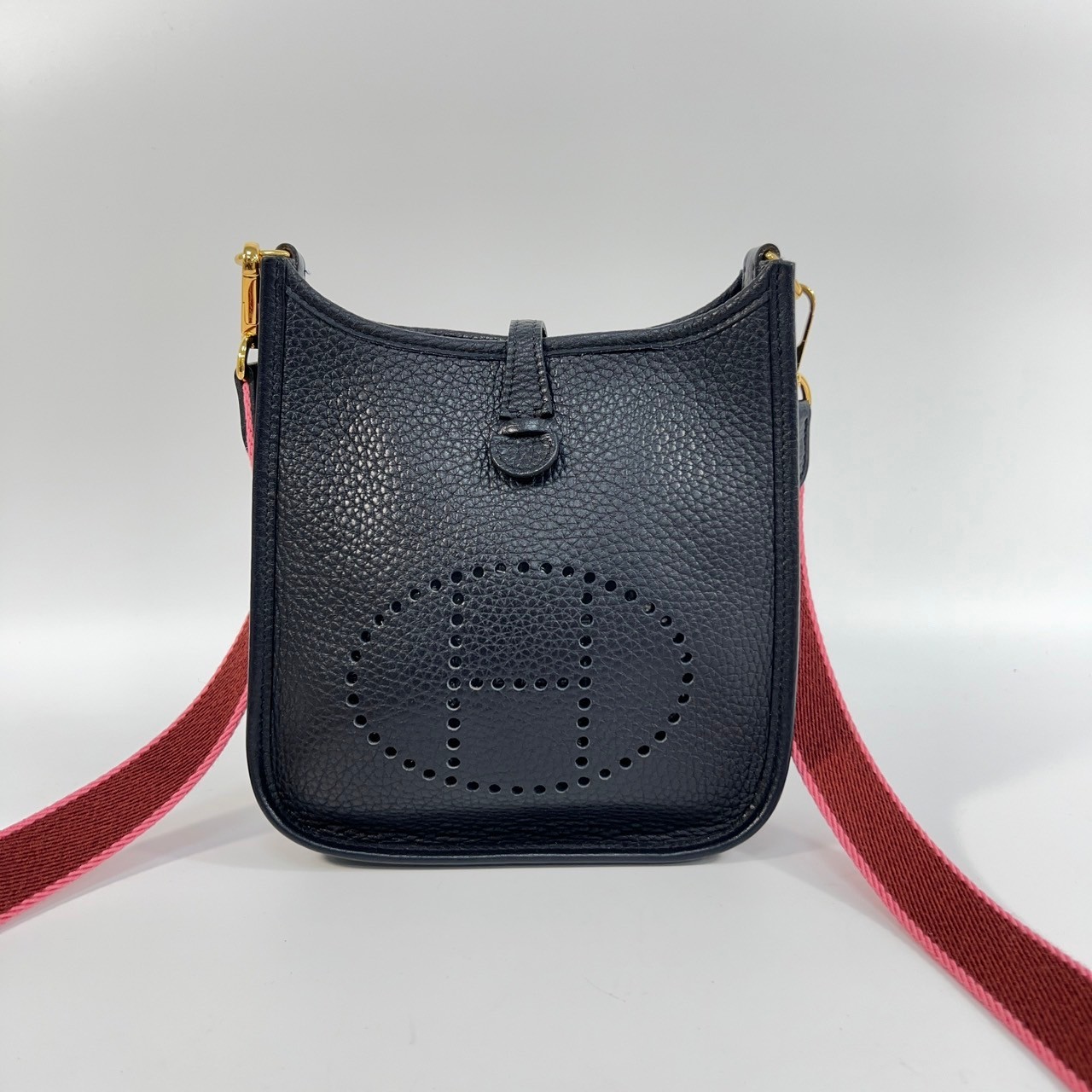 愛馬仕 Hermès Evelyne Bag Mini 伊芙琳包 Evelyne 16 EV16 C刻 深藍MINI EVELYNE 防塵袋/背帶