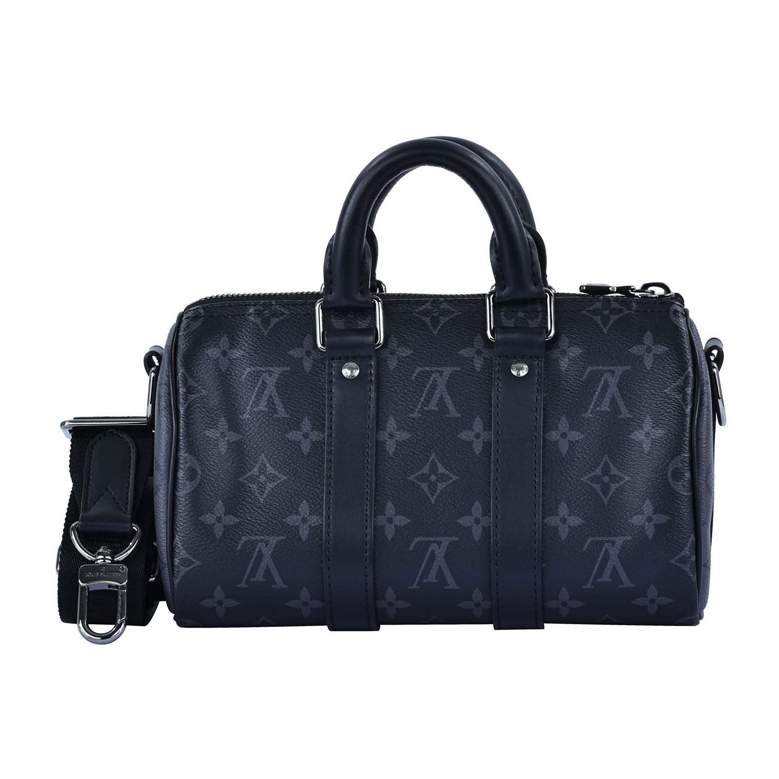 路易威登 LOUIS VUITTON Keepall Bandoulière 25 手提 肩背 波士頓包 Reverse帆布 黑色 M46271 晶片款  原廠盒子/防塵袋/購買證明