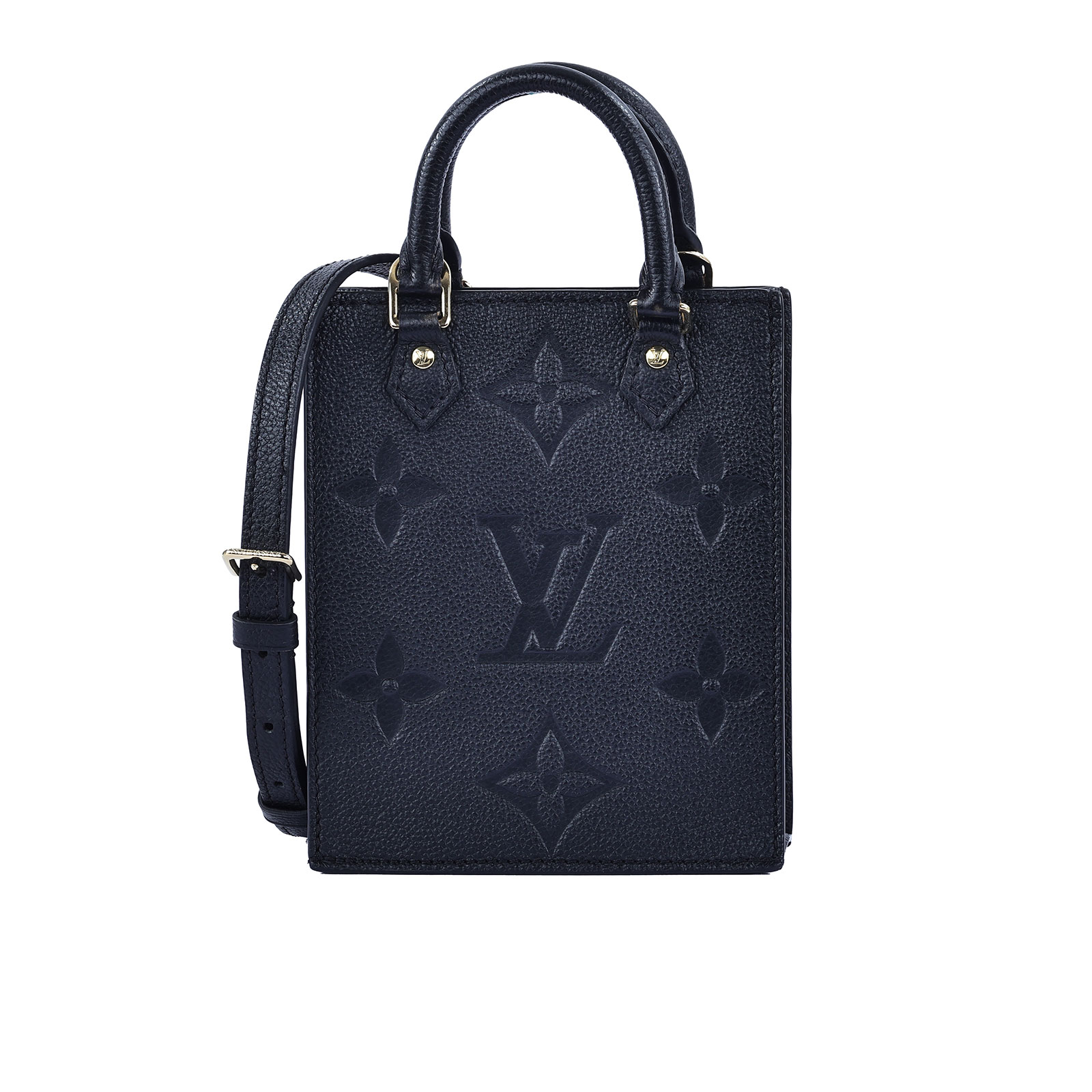 路易威登 LOUIS VUITTON Petit Sac Plat 黑色壓紋 迷你 琴譜包 M81417 晶片款 黑色壓紋琴譜包 購買證明