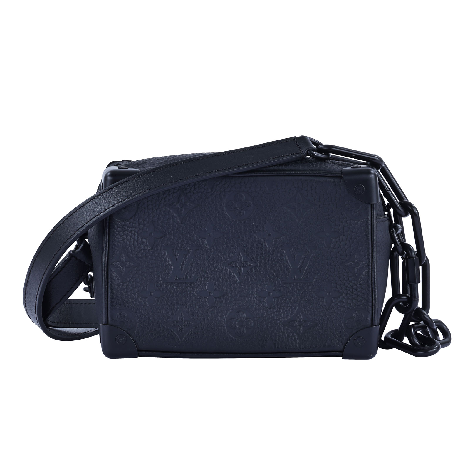 路易威登 LOUIS VUITTON Mini Soft Trunk 迷你 隨身包 黑色 M55702 晶片款  防塵袋