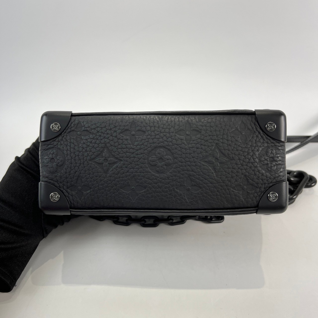 路易威登 LOUIS VUITTON Mini Soft Trunk 迷你 隨身包 黑色 M55702 晶片款  防塵袋