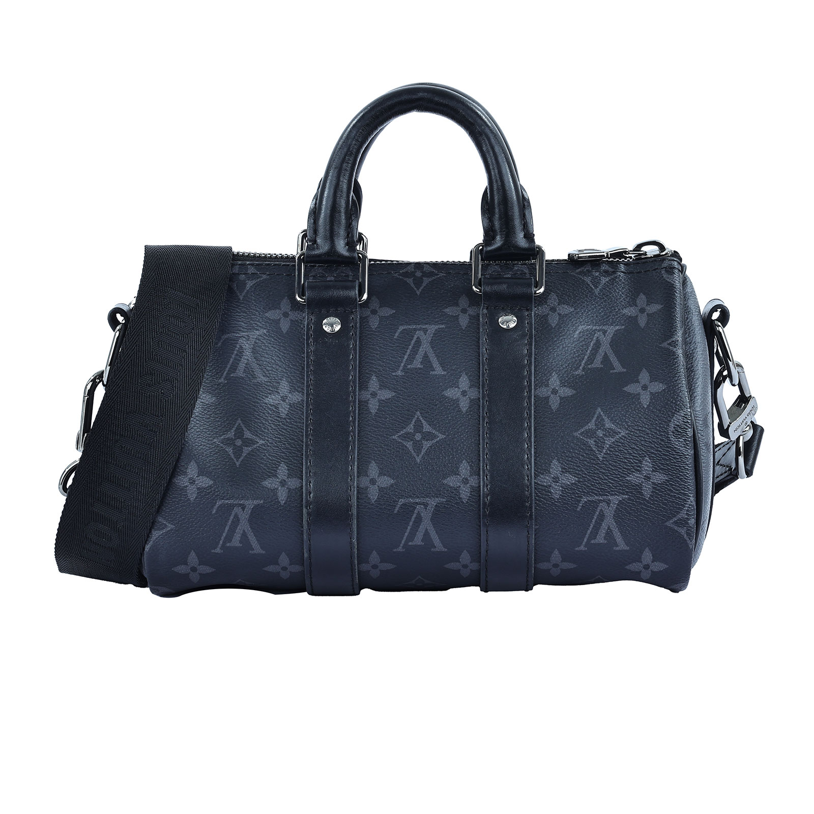 路易威登 LOUIS VUITTON Keepall Bandoulière 25 手提 肩背 波士頓包 Reverse帆布 黑色 M46271 晶片款  原廠盒子/防塵袋