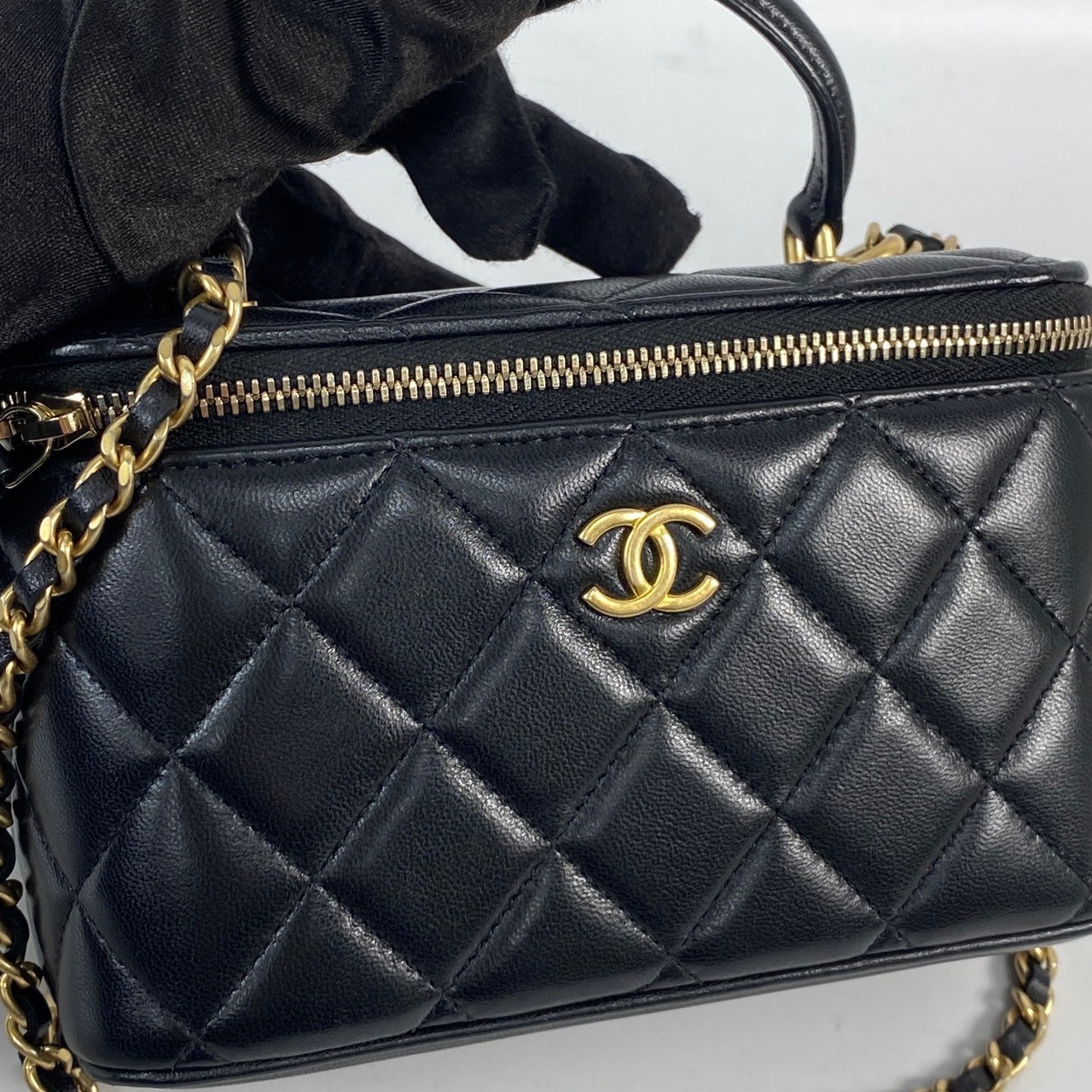 香奈兒 CHANEL Vanity Case 化妝箱  30開黑金羊COCO VANITY 原廠盒子/防塵袋/保證卡