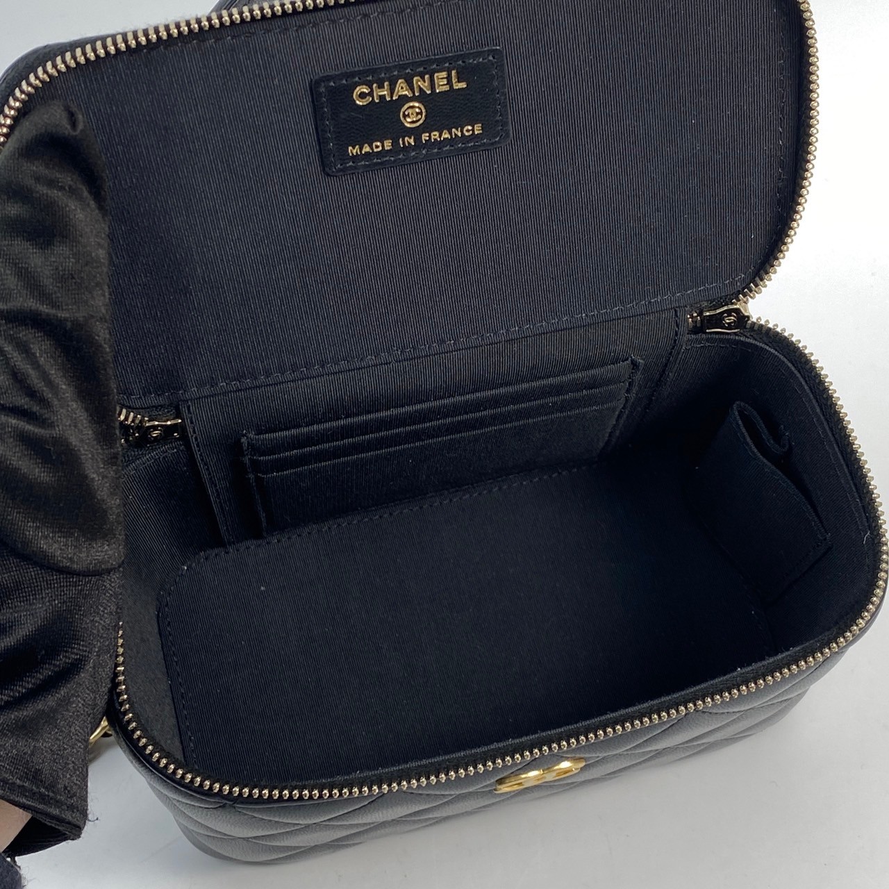 香奈兒 CHANEL Vanity Case 化妝箱  30開黑金羊COCO VANITY 原廠盒子/防塵袋/保證卡