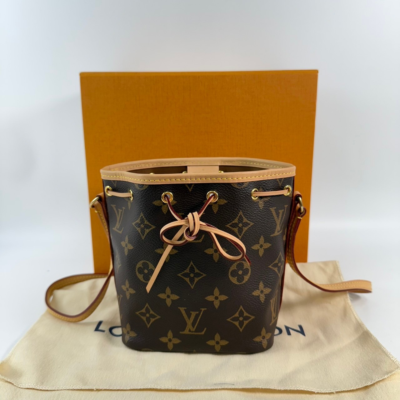 路易威登 LOUIS VUITTON Nano Noé 舊款 束口水桶包 M41346 晶片款 原花NANO NOE舊版 原廠盒子/防塵袋/購買證明