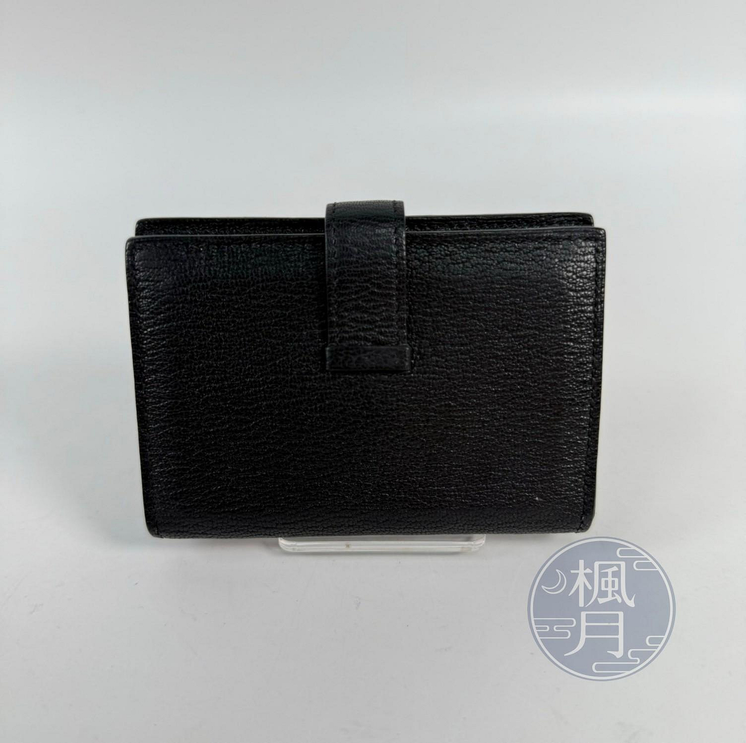 愛馬仕 Hermès Bearn Mini 短夾 BEARNMINI U刻 黑BEARN MINI 原廠盒子/購買證明