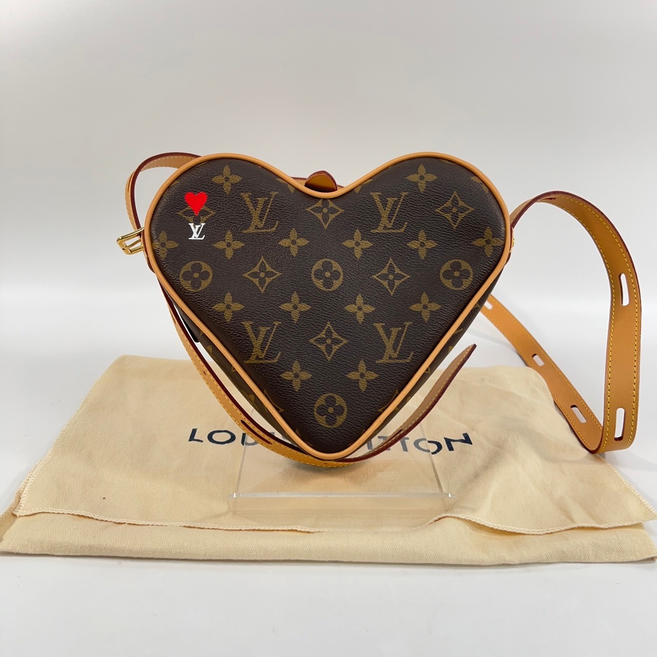 路易威登 LOUIS VUITTON Game On Coeur 經典帆布 愛心 斜背包 M57456 原花愛心斜背包 防塵袋