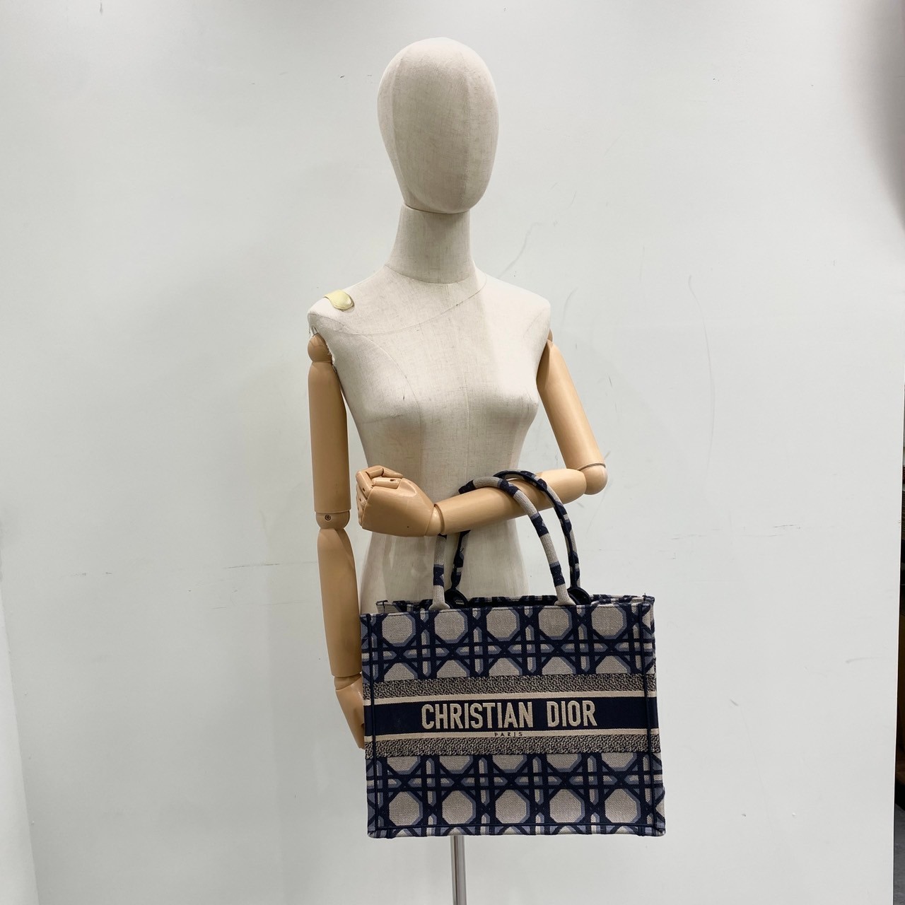 迪奧 CHRISTIAN DIOR Book Tote 中型 托特包  藍BOOKTOTE 無附屬品