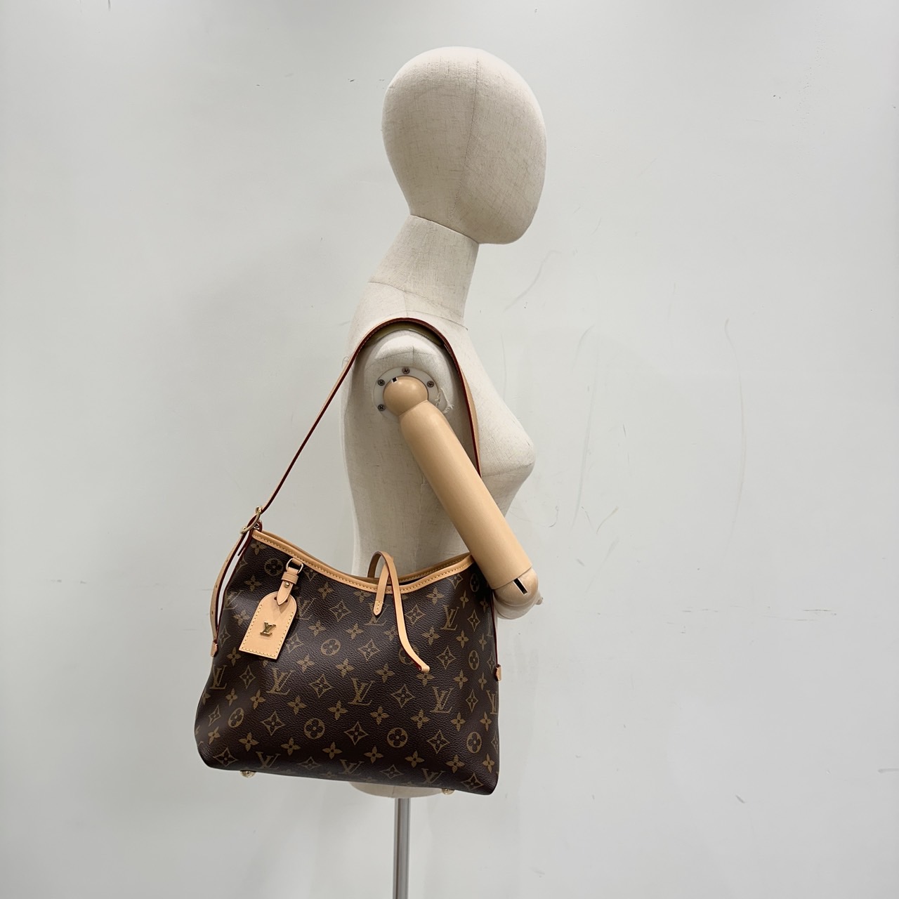 路易威登 LOUIS VUITTON CarryAll PM 原花 肩背包 M46203 晶片款 　原花CARRYALL PM 防塵袋/購買證明