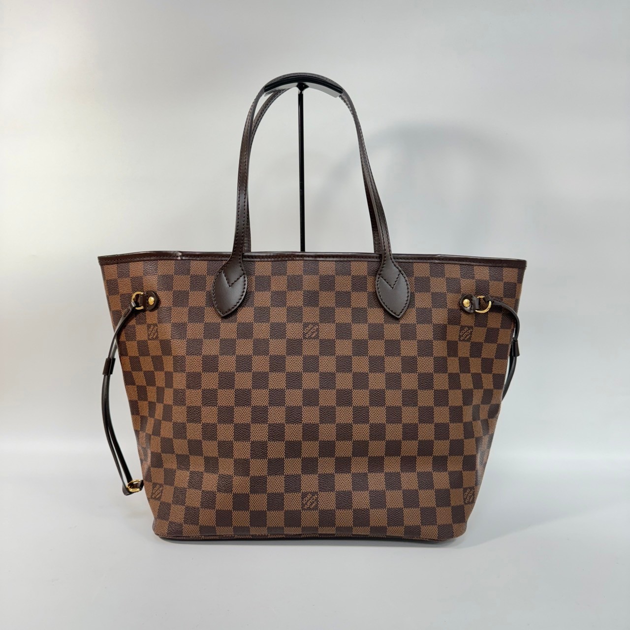 路易威登 LOUIS VUITTON 棕棋盤 MM 托特包 N51105 咖棋盤格NEVERFULL MM 防塵袋