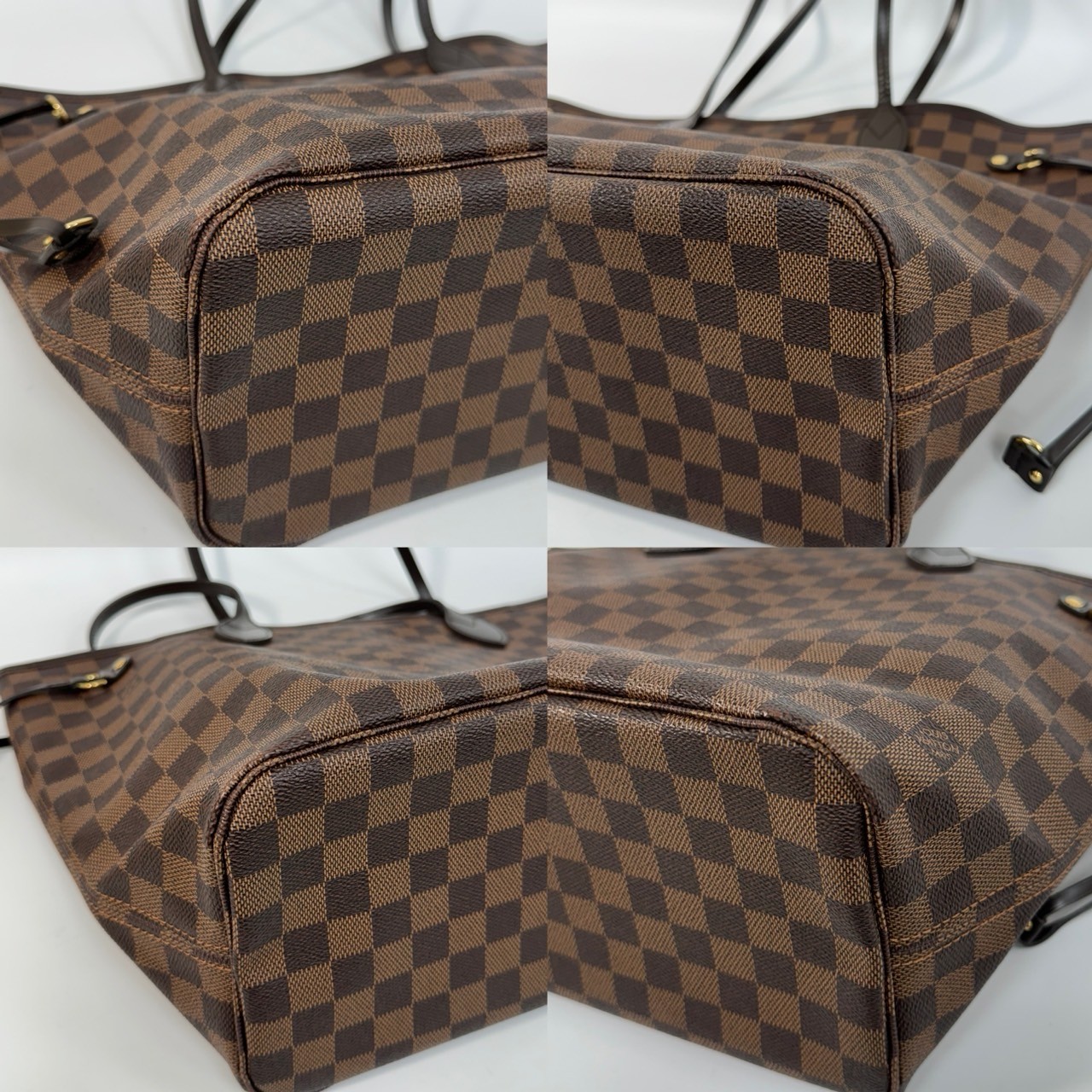 路易威登 LOUIS VUITTON 棕棋盤 MM 托特包 N51105 咖棋盤格NEVERFULL MM 防塵袋