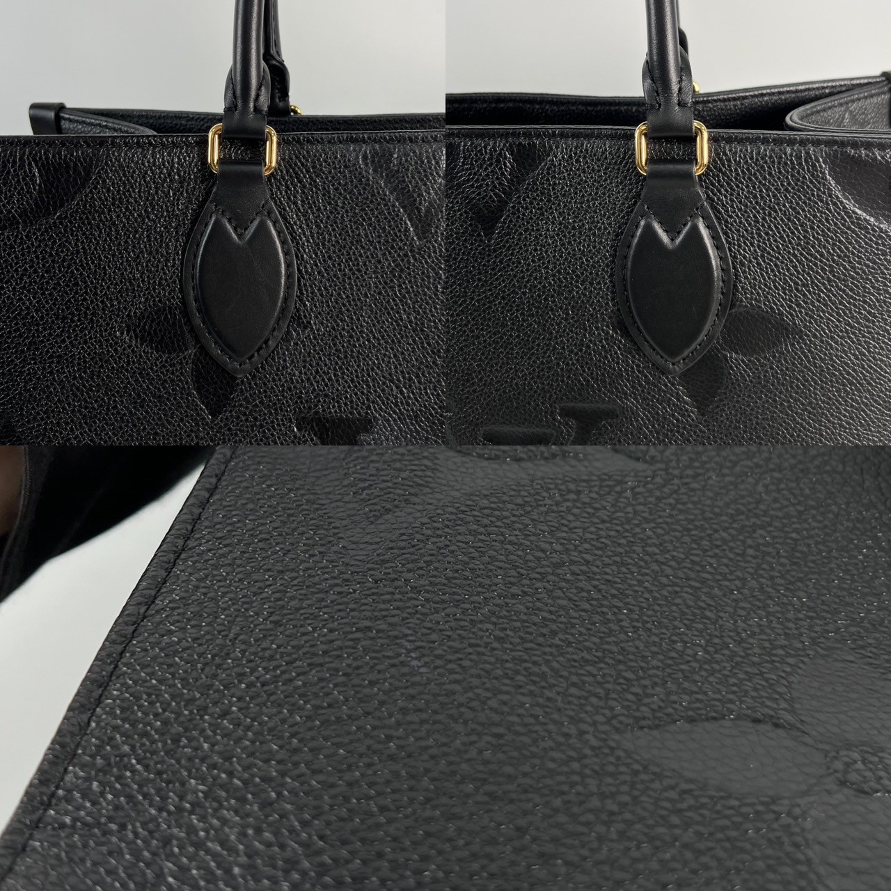 路易威登 LOUIS VUITTON OnTheGo MM 黑色 壓花 手提 肩背包 M45595 晶片款 黑壓紋OnTheGo MM 購買證明