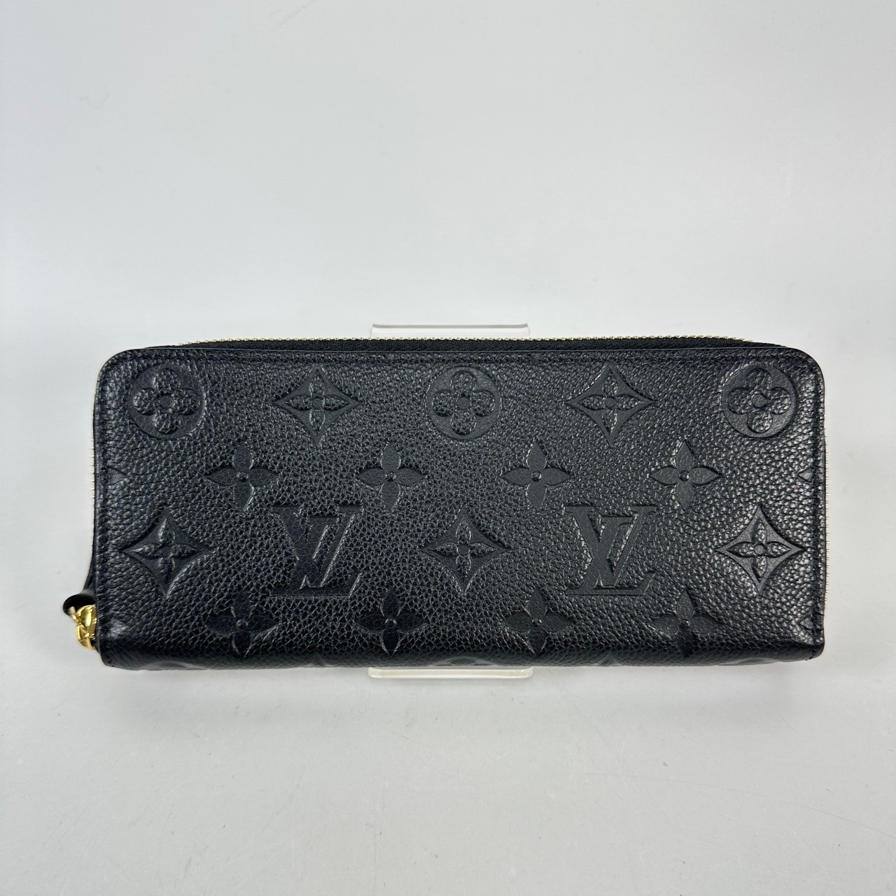 路易威登 LOUIS VUITTON Clémence 錢包 拉鍊 長夾 Empreinte 壓花牛皮 黑色 M60171 晶片款  防塵袋/原廠盒子/購買證明影本