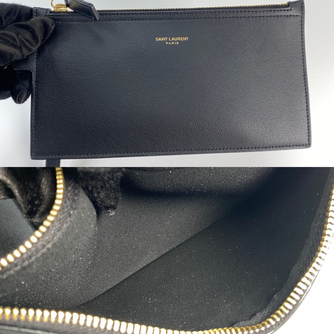 聖羅蘭 YSL SAINT LAURENT 皮革購物袋 大型 600281CSV0J 黑托特包 防塵袋/購買證明