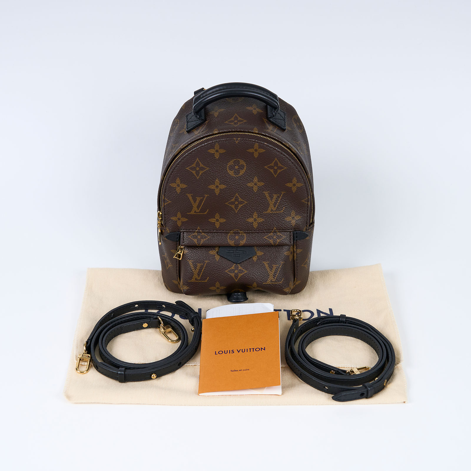 路易威登 LOUIS VUITTON Palm Springs Mini 迷你 後背包 M44873 　原花後背包MINI 防塵袋/購買證明影本