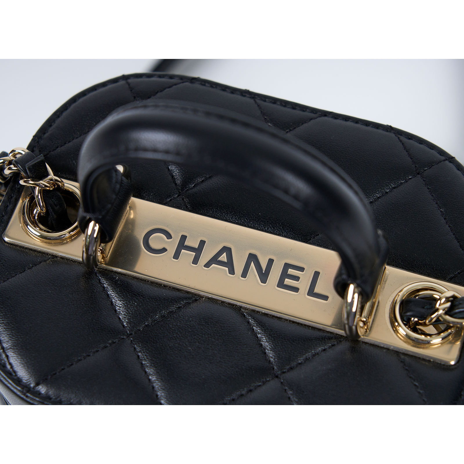 香奈兒 CHANEL Vanity Case Handle 斜背 手提 化妝箱  29開 黑羊TRENDY CC VANITY 防塵袋/保證卡