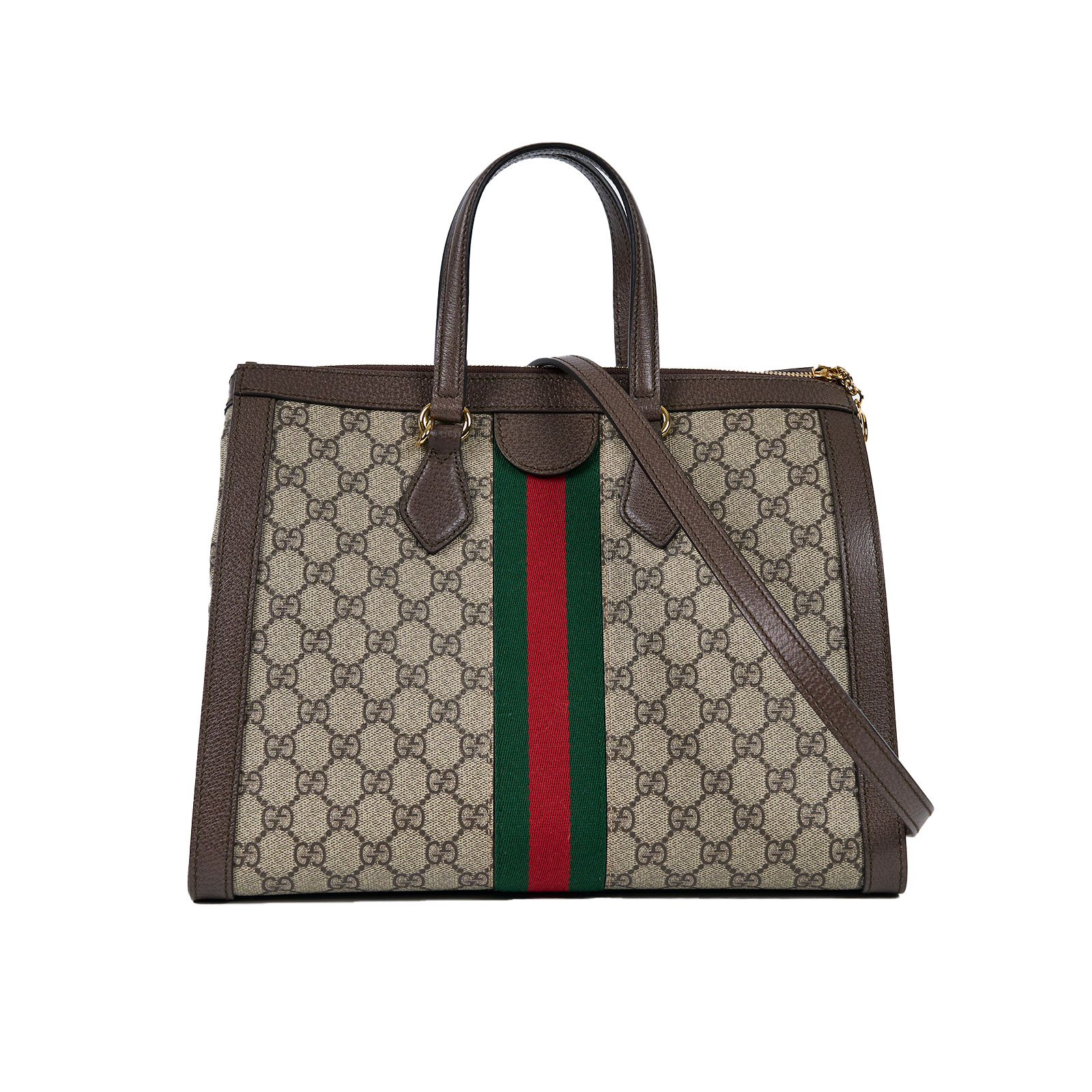 古馳 GUCCI Ophidia GG 中號 肩背 手提包 524537 棕Ophidia GG塗層帆布2WAY 防塵袋