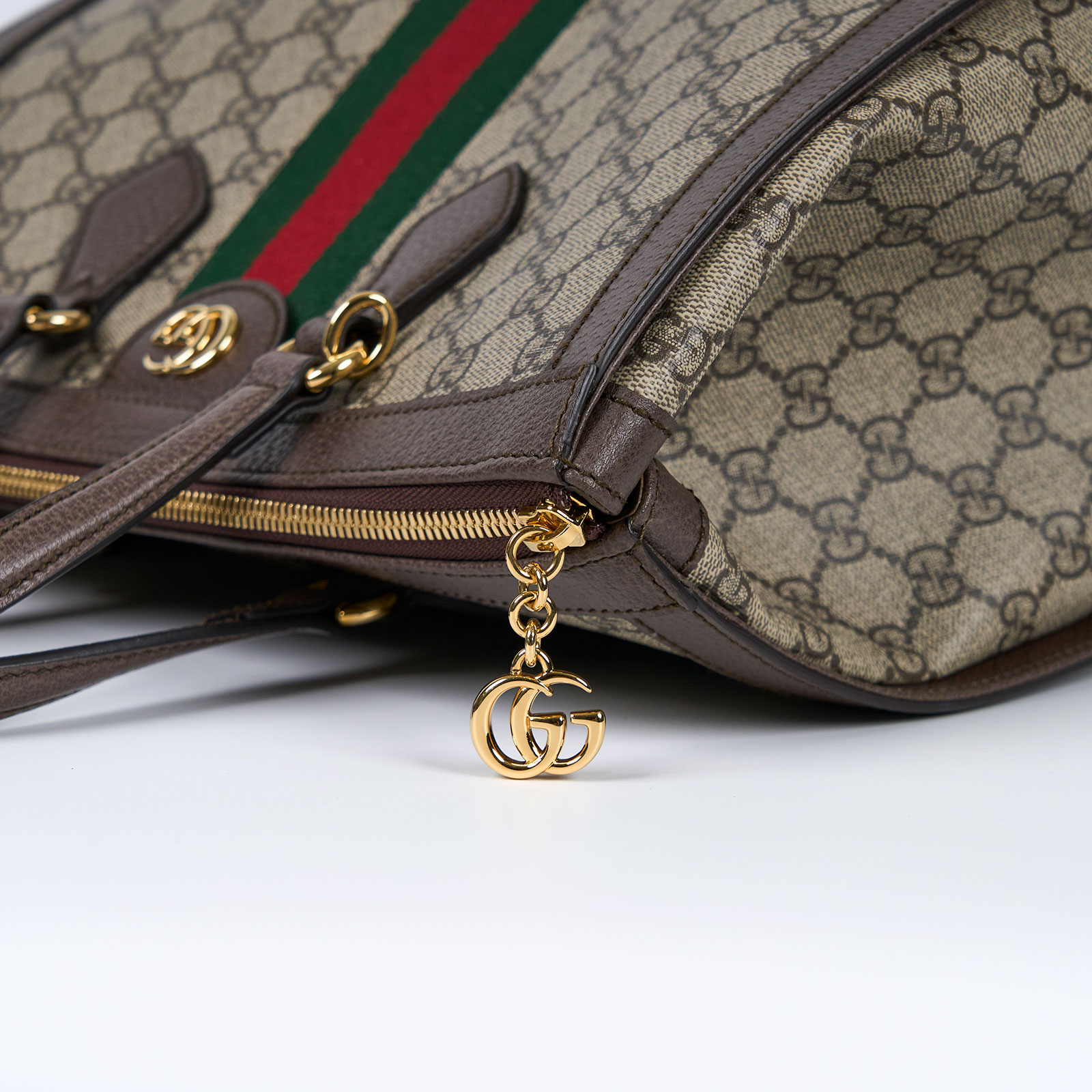 古馳 GUCCI Ophidia GG 中號 肩背 手提包 524537 棕Ophidia GG塗層帆布2WAY 防塵袋