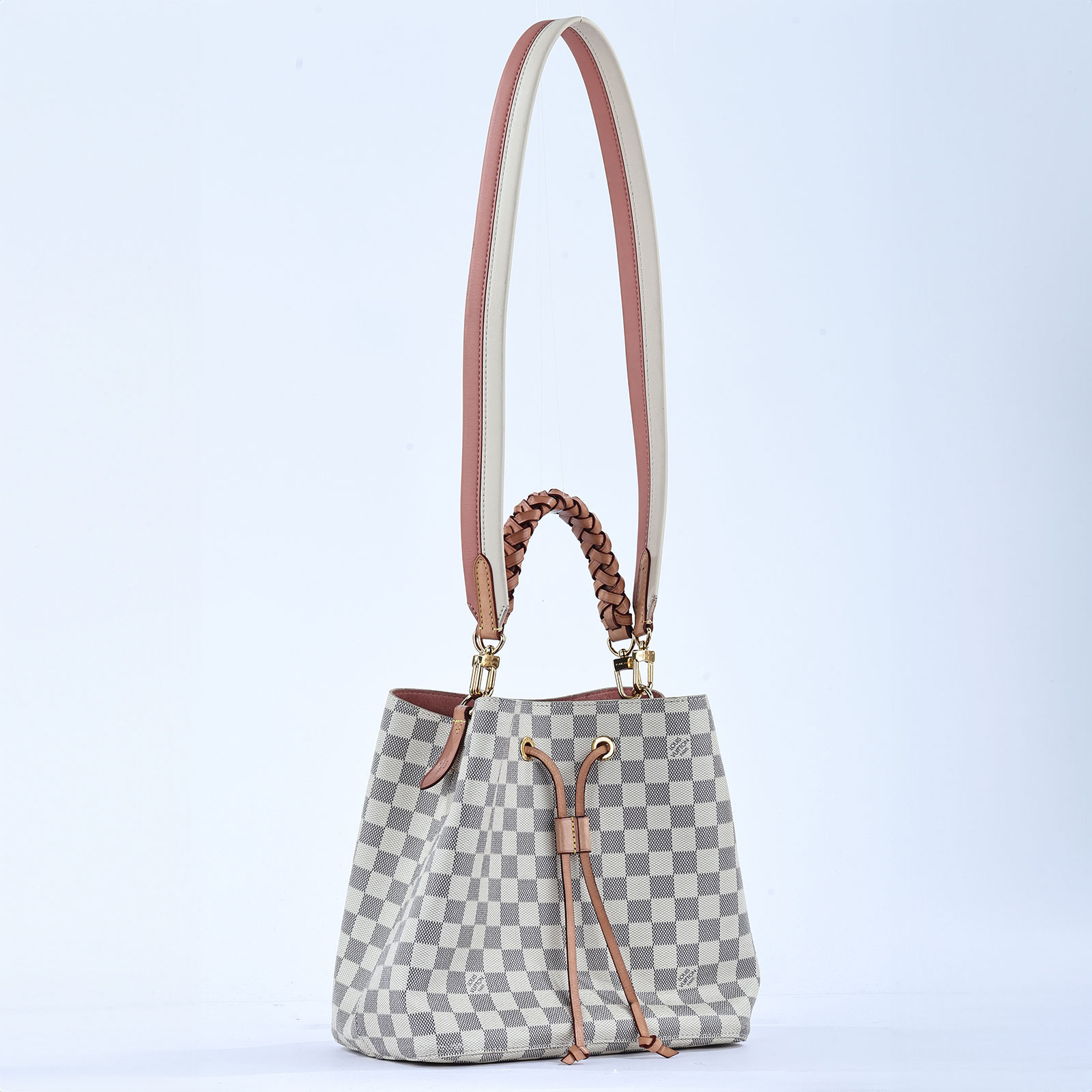 路易威登 LOUIS VUITTON NéoNoé MM手提 肩背包 白棋盤格 N40344 白棋盤NEONOE MM 防塵袋
