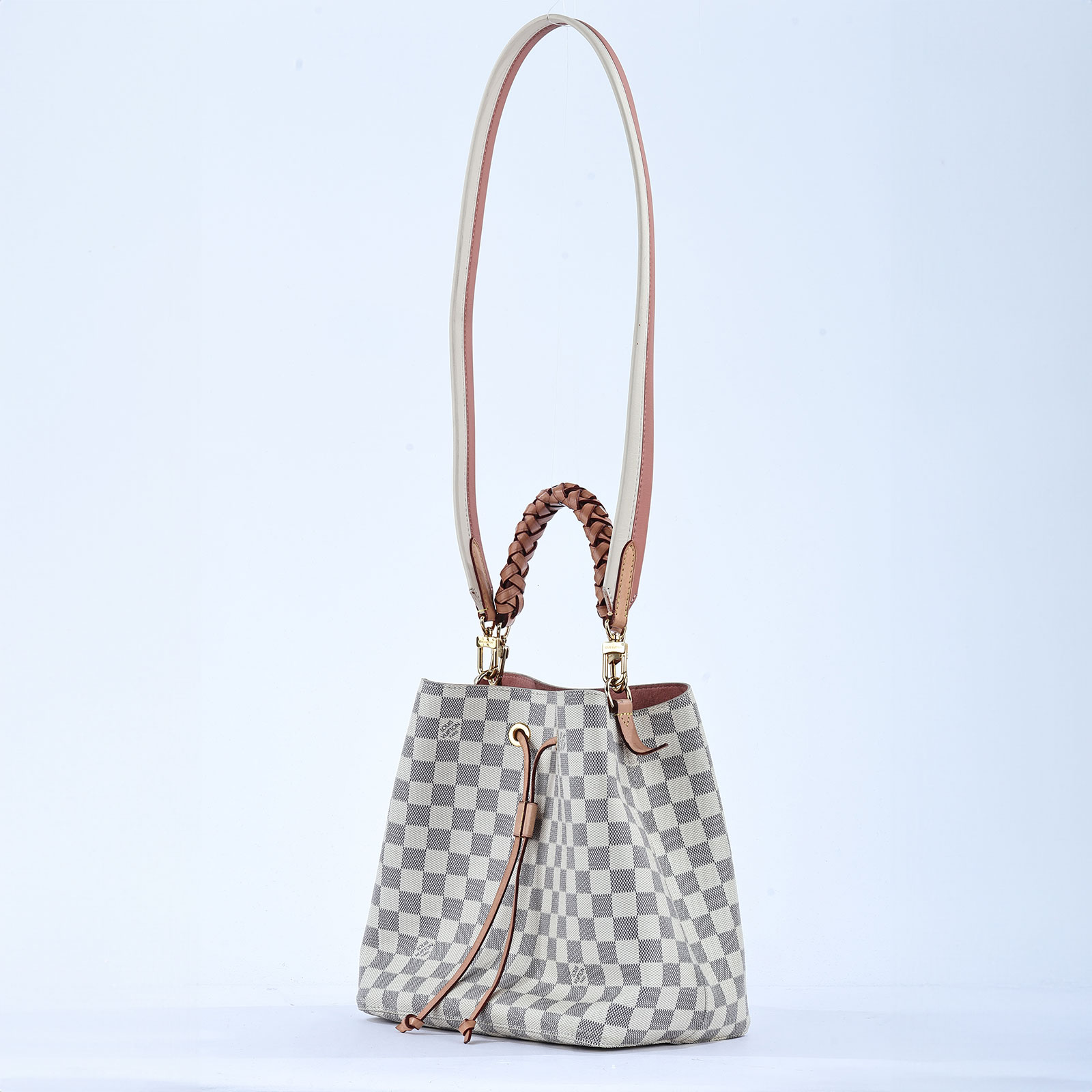 路易威登 LOUIS VUITTON NéoNoé MM手提 肩背包 白棋盤格 N40344 白棋盤NEONOE MM 防塵袋