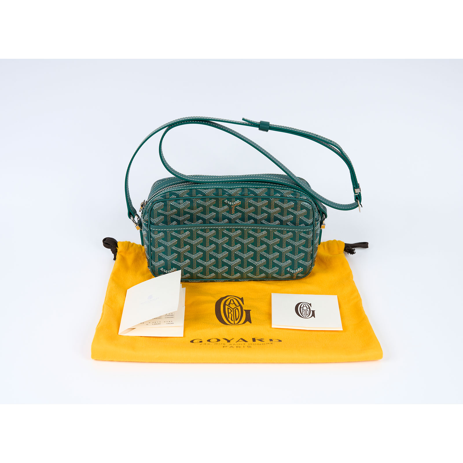 高雅德 GOYARD Cap-Vert PM Bag 肩背 斜背包 CAPVE2PMLTY 綠CAP VERT PM 防塵袋/購買證明