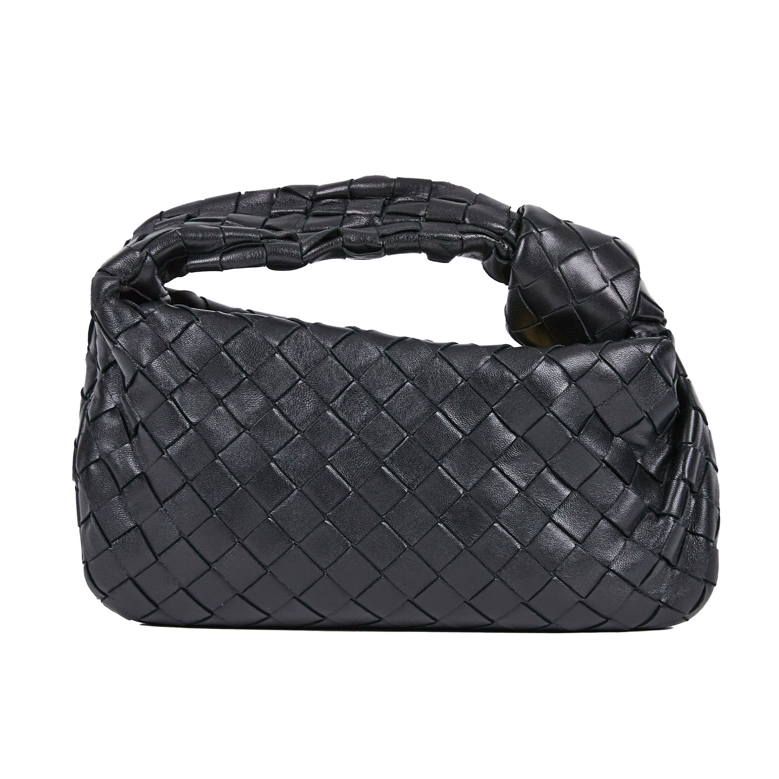 寶緹嘉 BOTTEGA VENETA Mini Jodie 手提包 651876 黑色羊皮編織MINI Jodie手提包 防塵袋