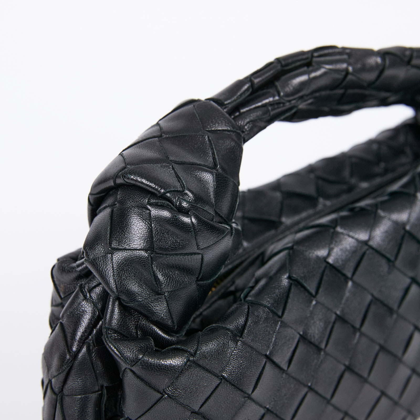 寶緹嘉 BOTTEGA VENETA Mini Jodie 手提包 651876 黑色羊皮編織MINI Jodie手提包 防塵袋
