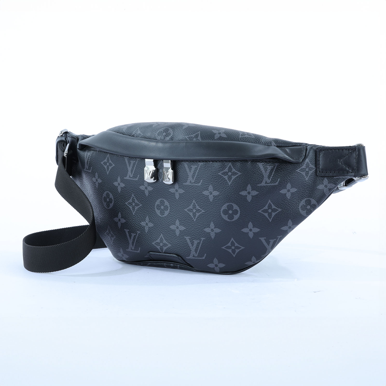 路易威登 LOUIS VUITTON Discovery PM 腰包 Monogram Eclipse 黑色 M46035 晶片款  原廠盒子/防塵袋