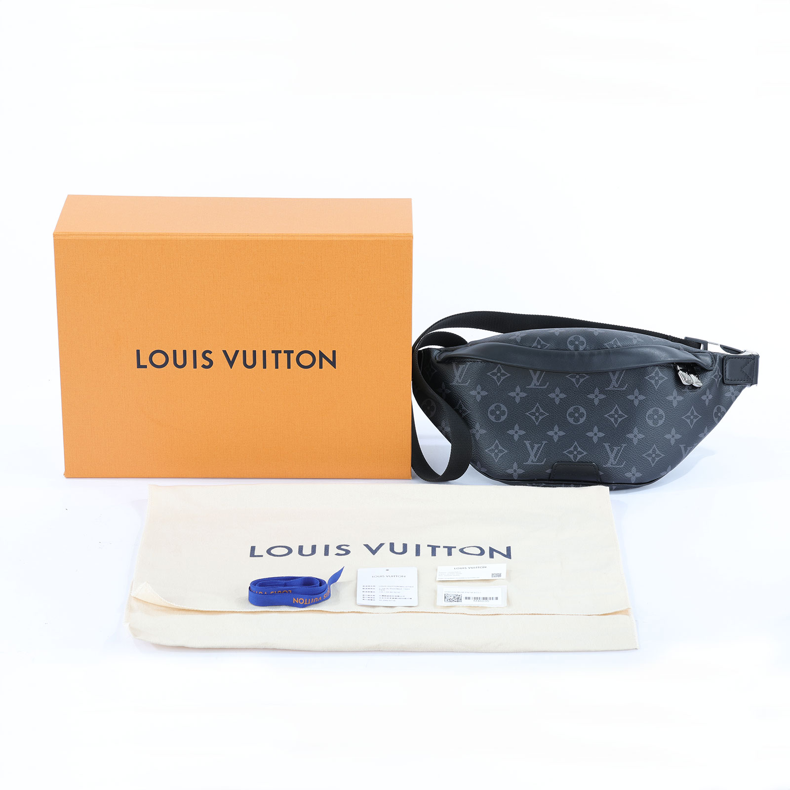 路易威登 LOUIS VUITTON Discovery PM 腰包 Monogram Eclipse 黑色 M46035 晶片款  原廠盒子/防塵袋